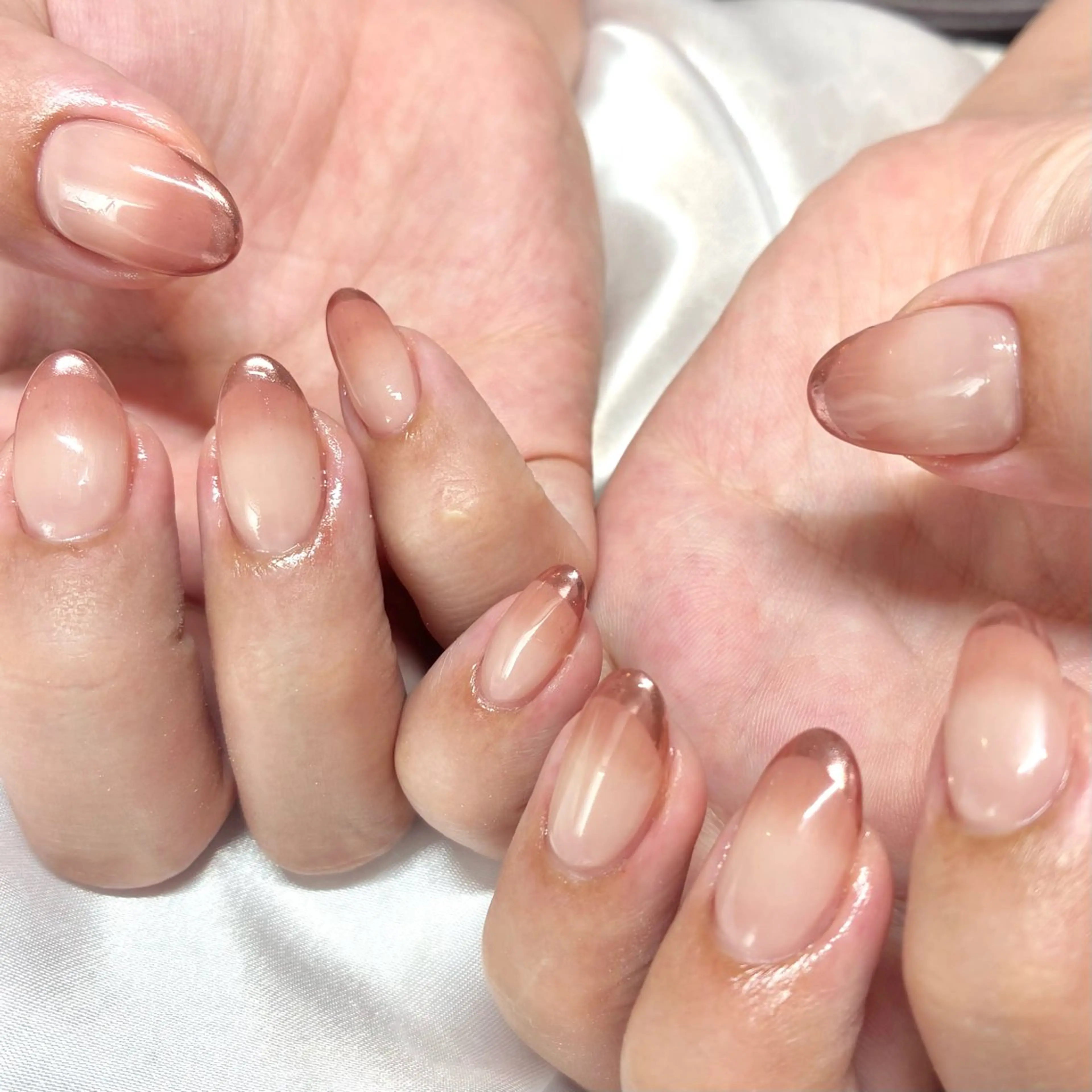 ネイル ミラーネイル ハンドネイル Nail ヌシん家 AKANEのネイルデザイン