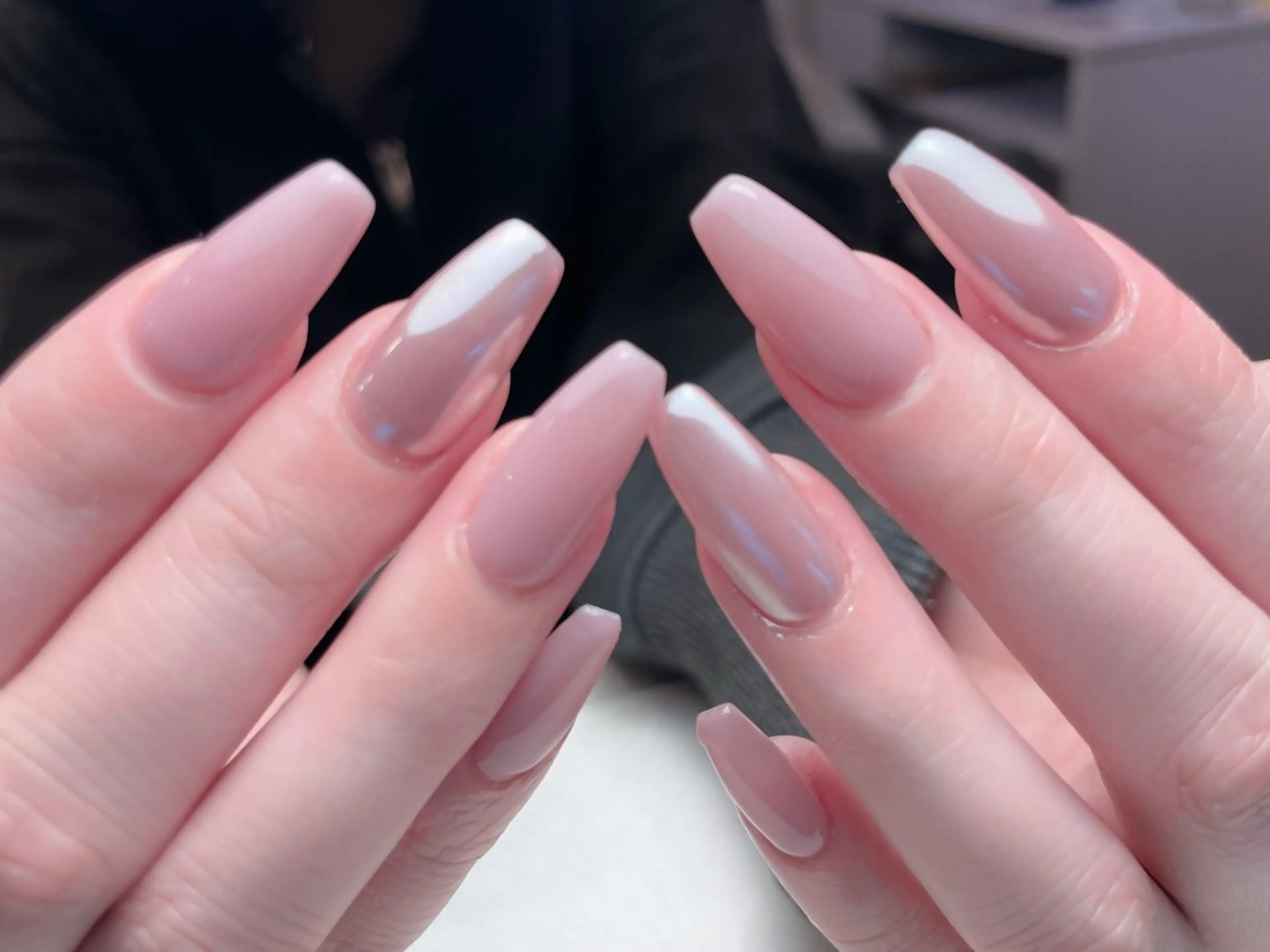 ネイル オーロラネイル 長さ出し フットネイル フレンチネイル 韓国ネイル 中野駅から2分 MEO NAILのネイルデザイン