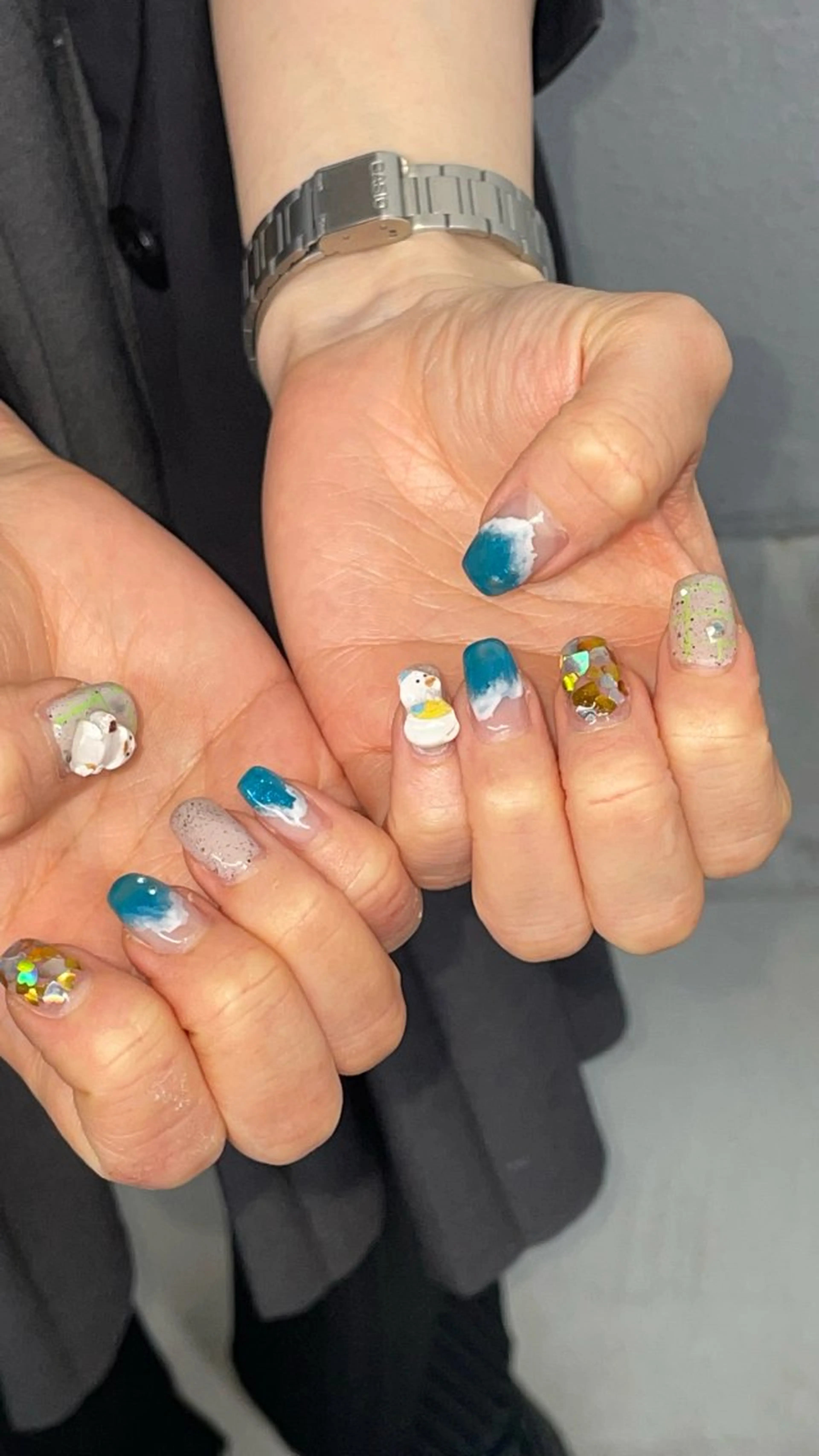 ネイル ラメ(グリッター) RICO Nail パーツつけ放題🌈のネイルデザイン