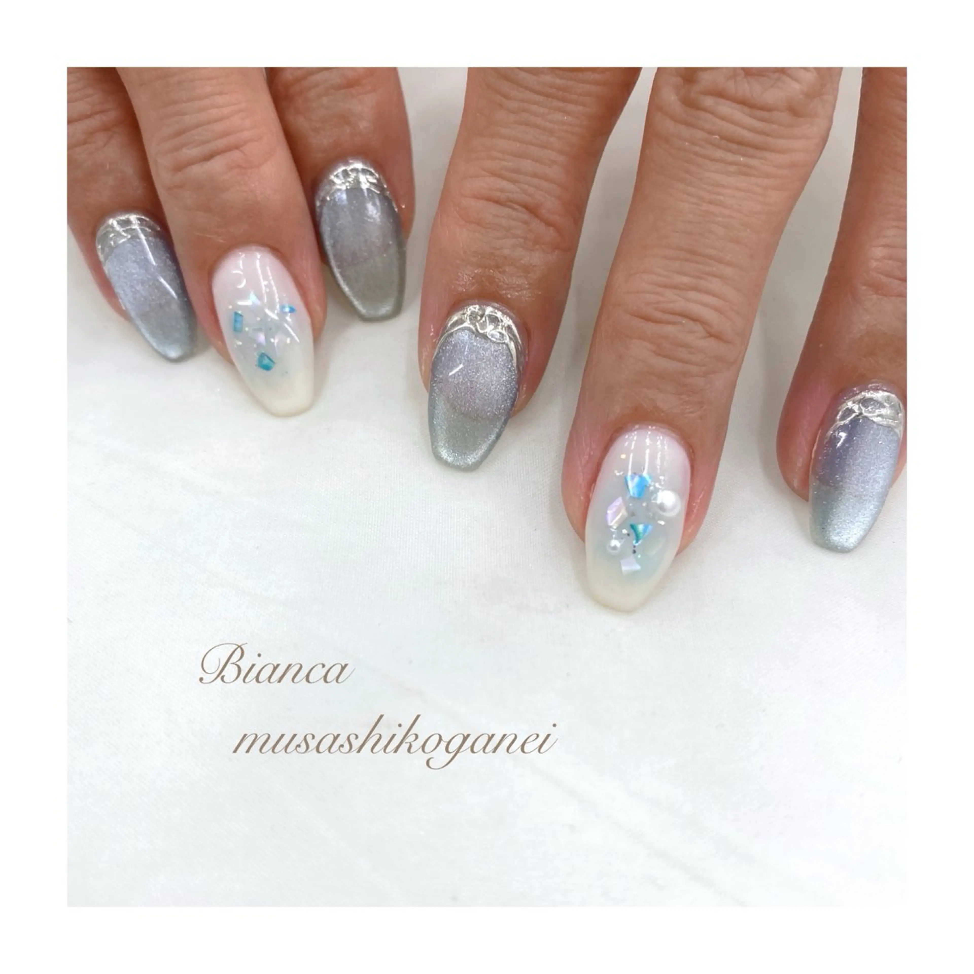 ネイル ハンドネイル Bianca 武蔵小金井　しぎはらのネイルデザイン