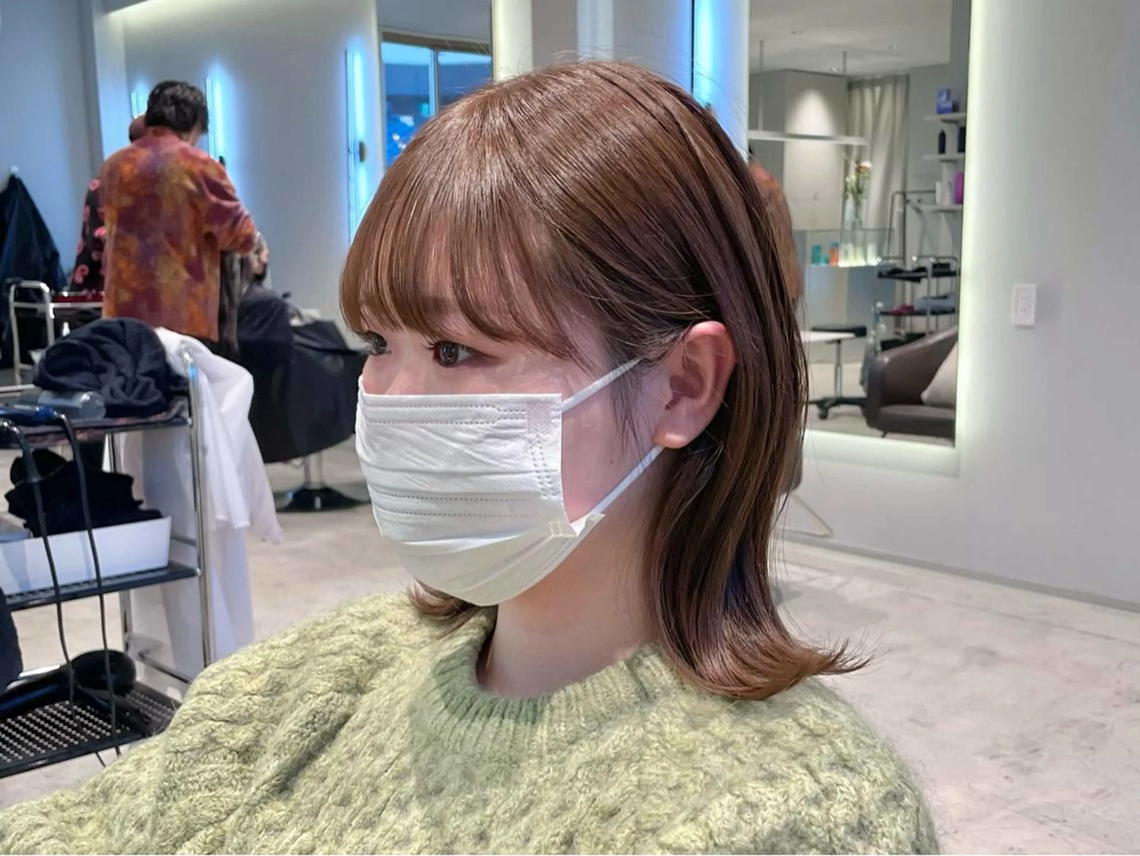 ミディアム カラー ベージュカラー オリーブベージュ 中村 研介のヘアスタイル