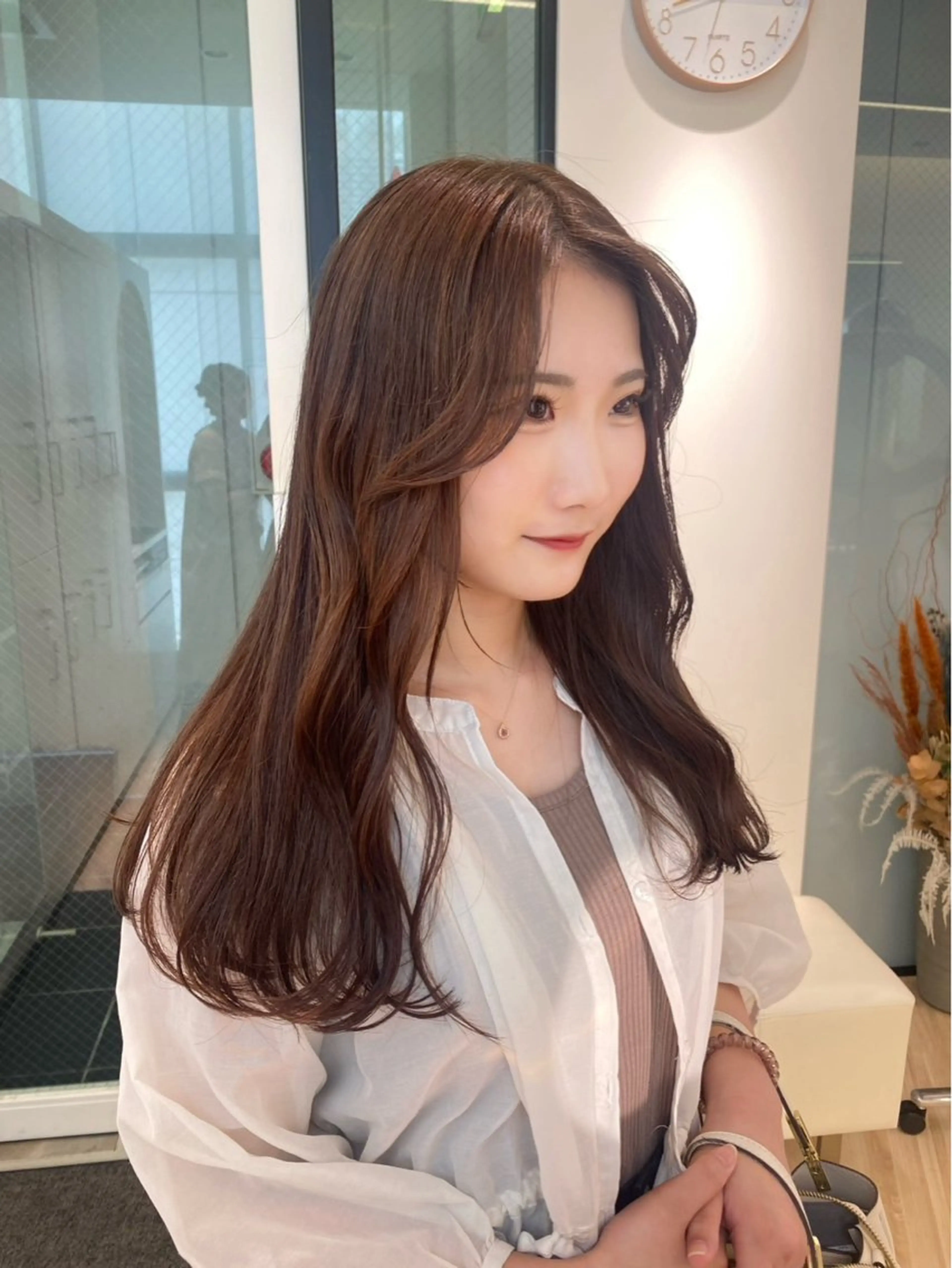 ロング カラー ヘアカラー ParveMix🍀 藤原愛未のヘアスタイル