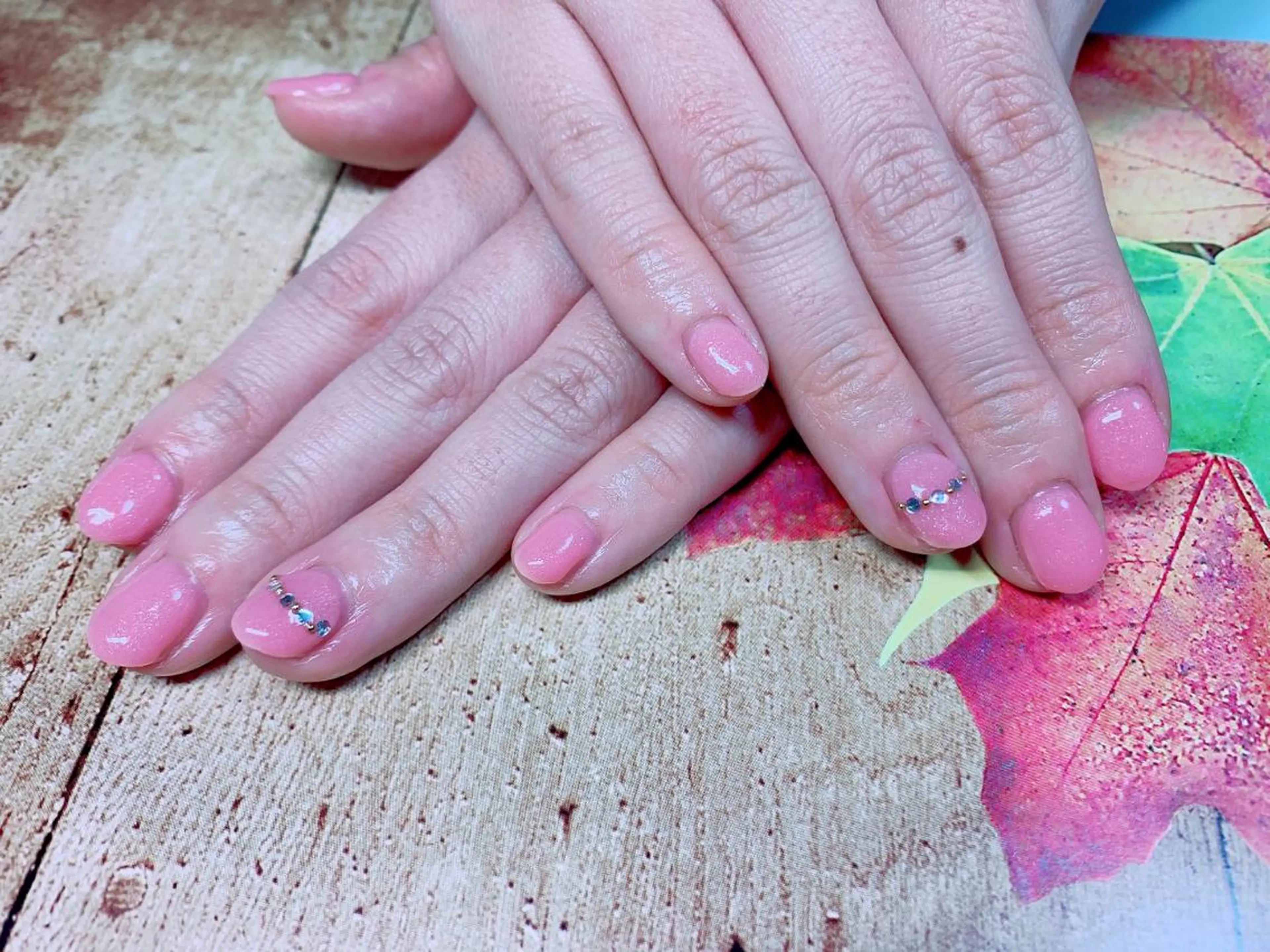 ネイル ラメ(グリッター) ピンク ストーンネイル 痩身/脱毛/ネイル HARUKAのエステ・リラクイメージ