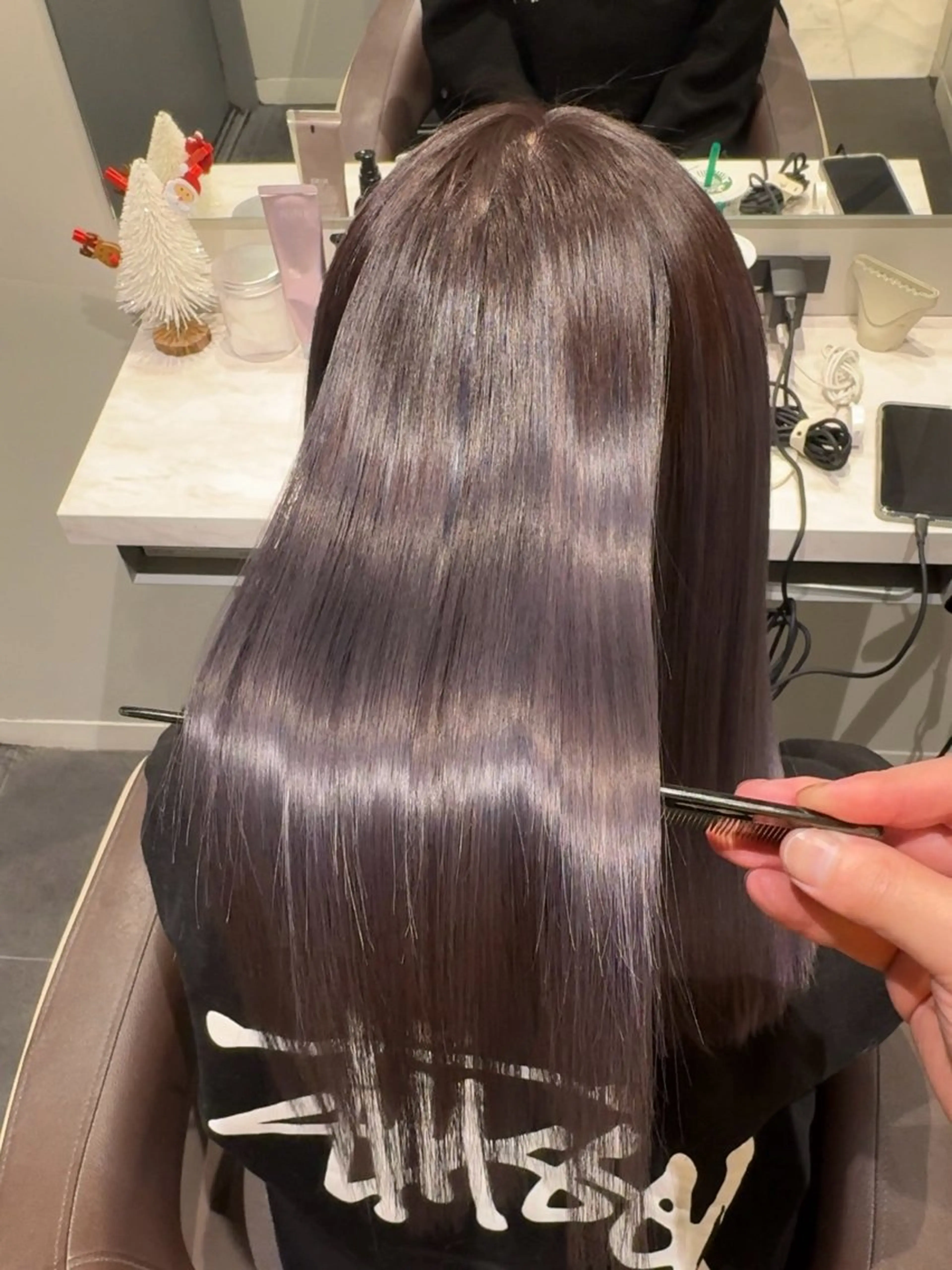 ミディアム カラー ラベンダーカラー 髪質改善 トリートメント 🪞美髪レイヤー特化 🪞青木のヘアスタイル