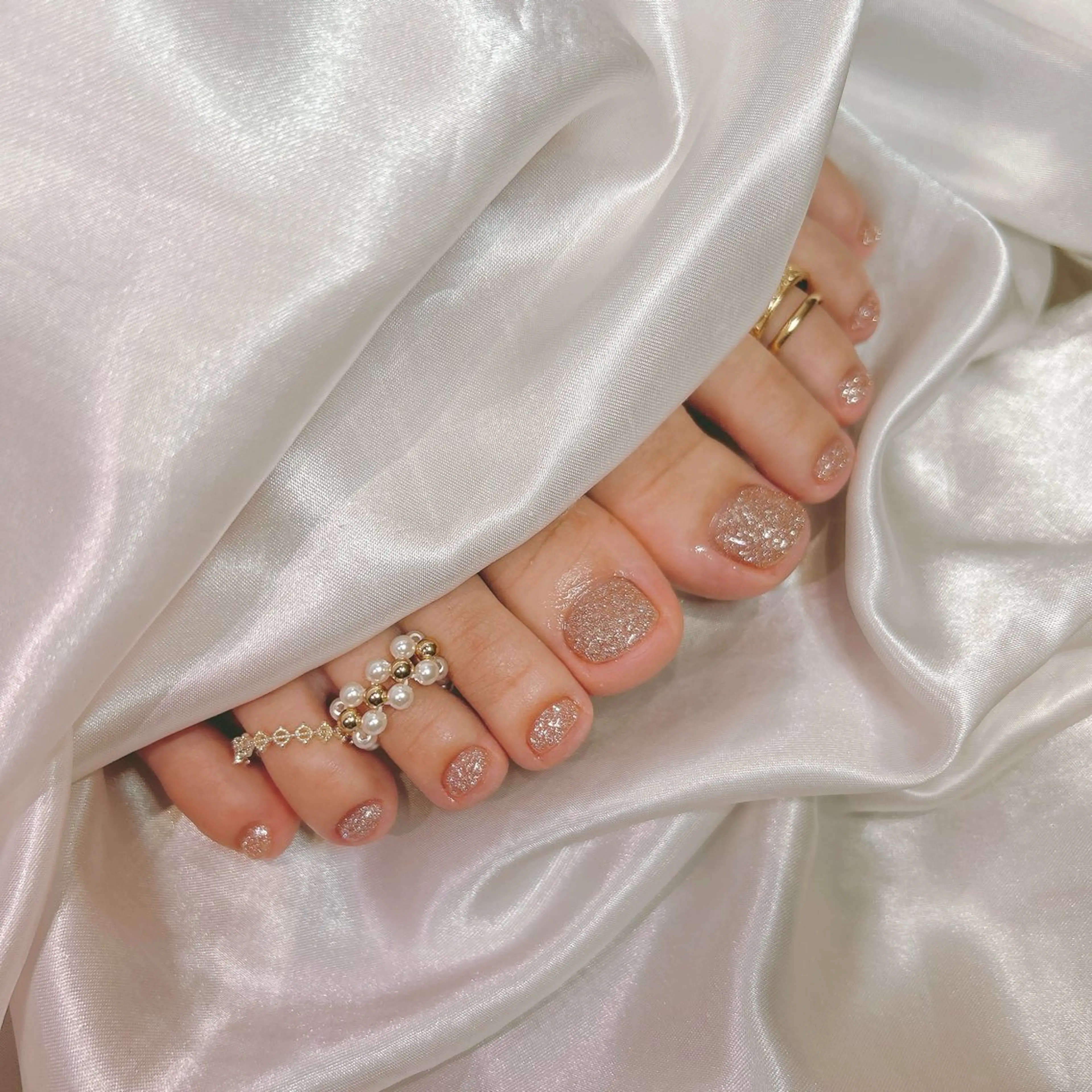 ネイル フラッシュネイル ピンク フットネイル junna 金山.東別院.上前津のネイルデザイン