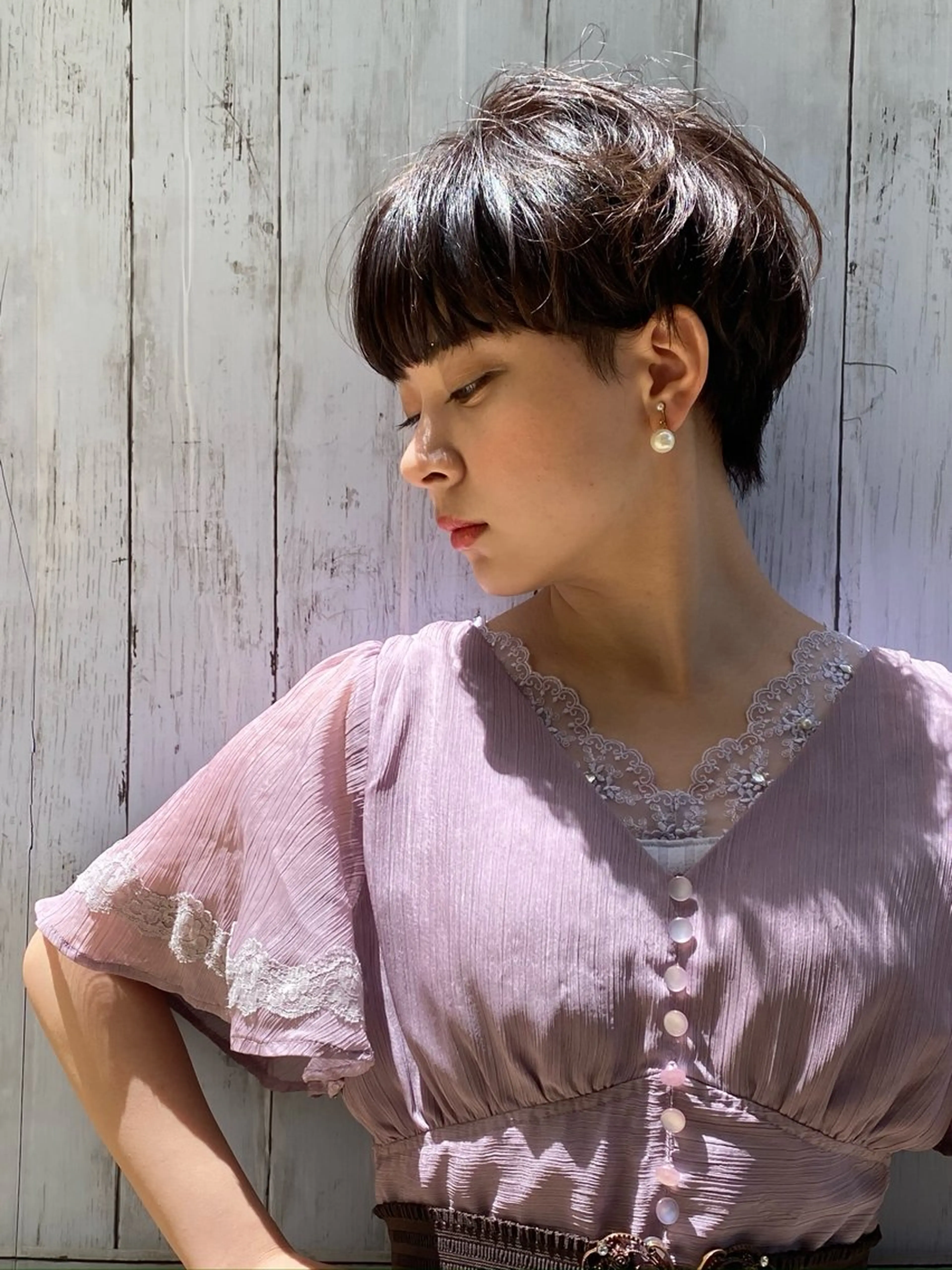 ショート カラー イルミナカラー カット ヘアカラー grand juteのヘアスタイル