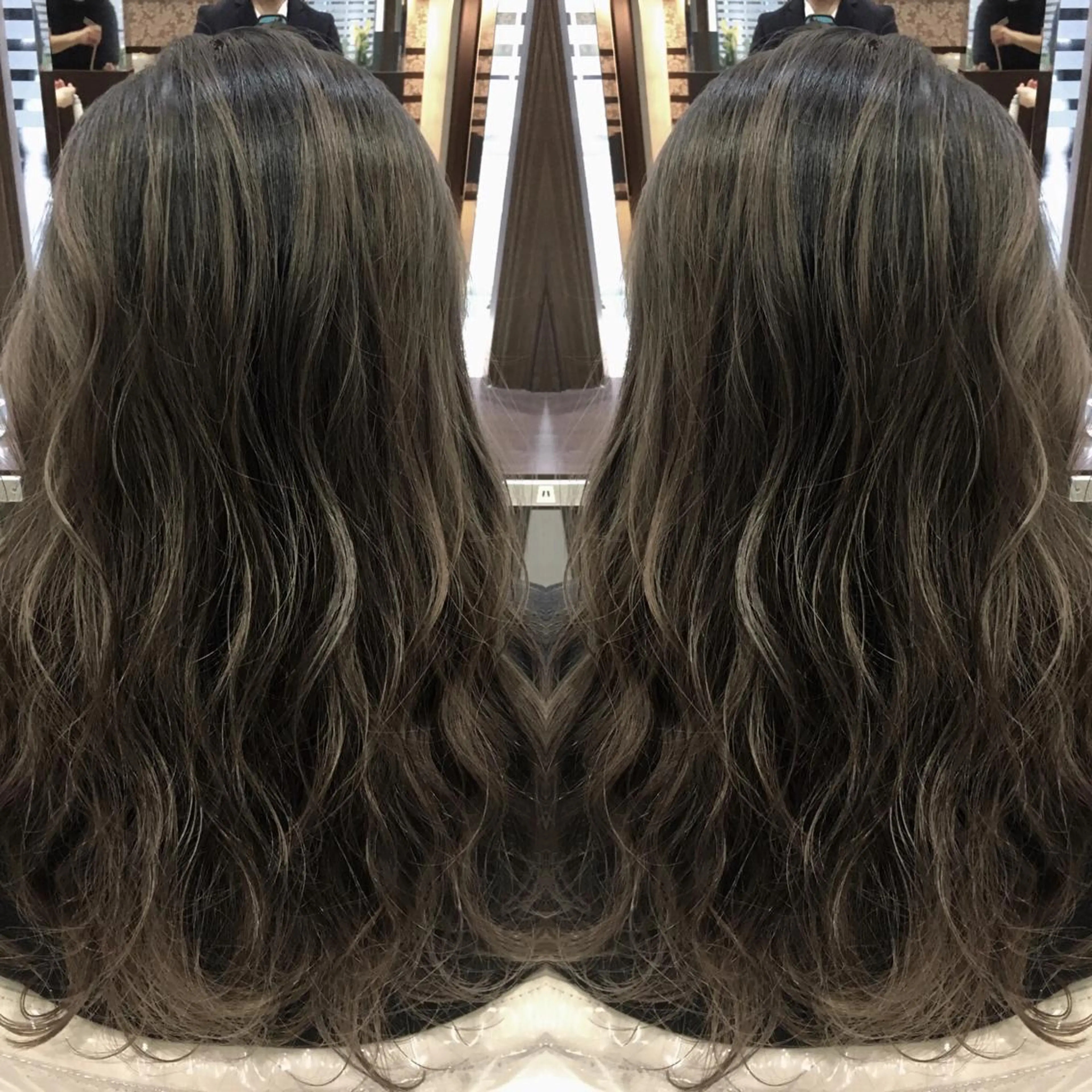 セミロング カラー 寺内 紳悟のヘアスタイル