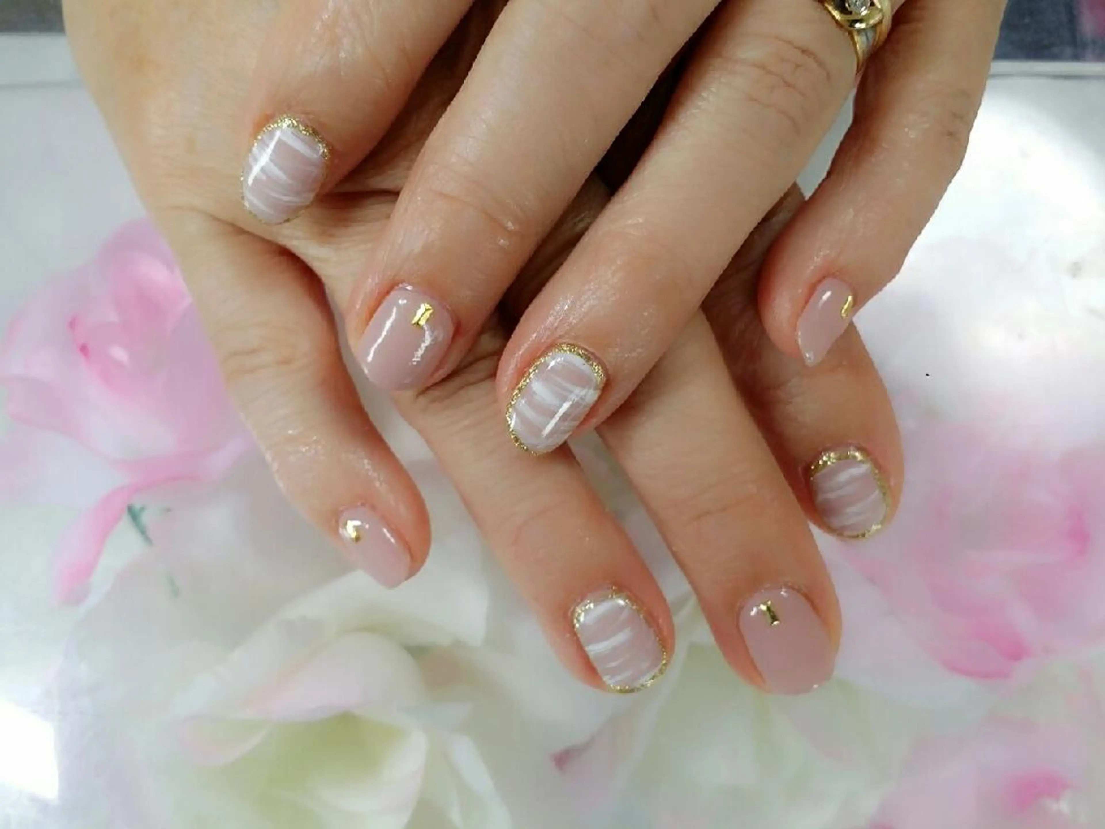 ネイル 大理石ネイル(マーブル) オフィスネイル nail salon ipuniのネイルデザイン