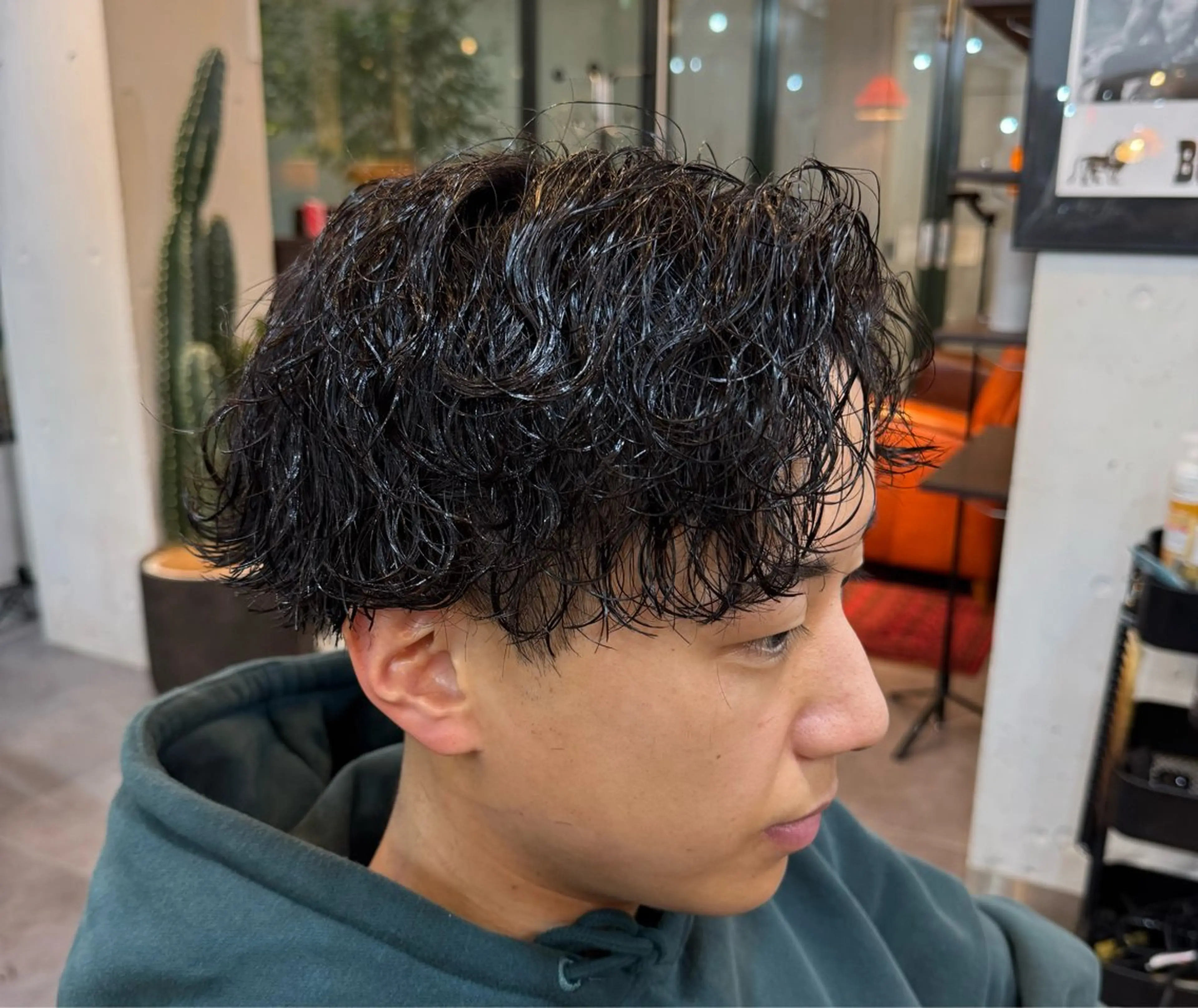 ショート カラー パーマ メンズ カット パーマ HRABRA ゆづきのヘアスタイル