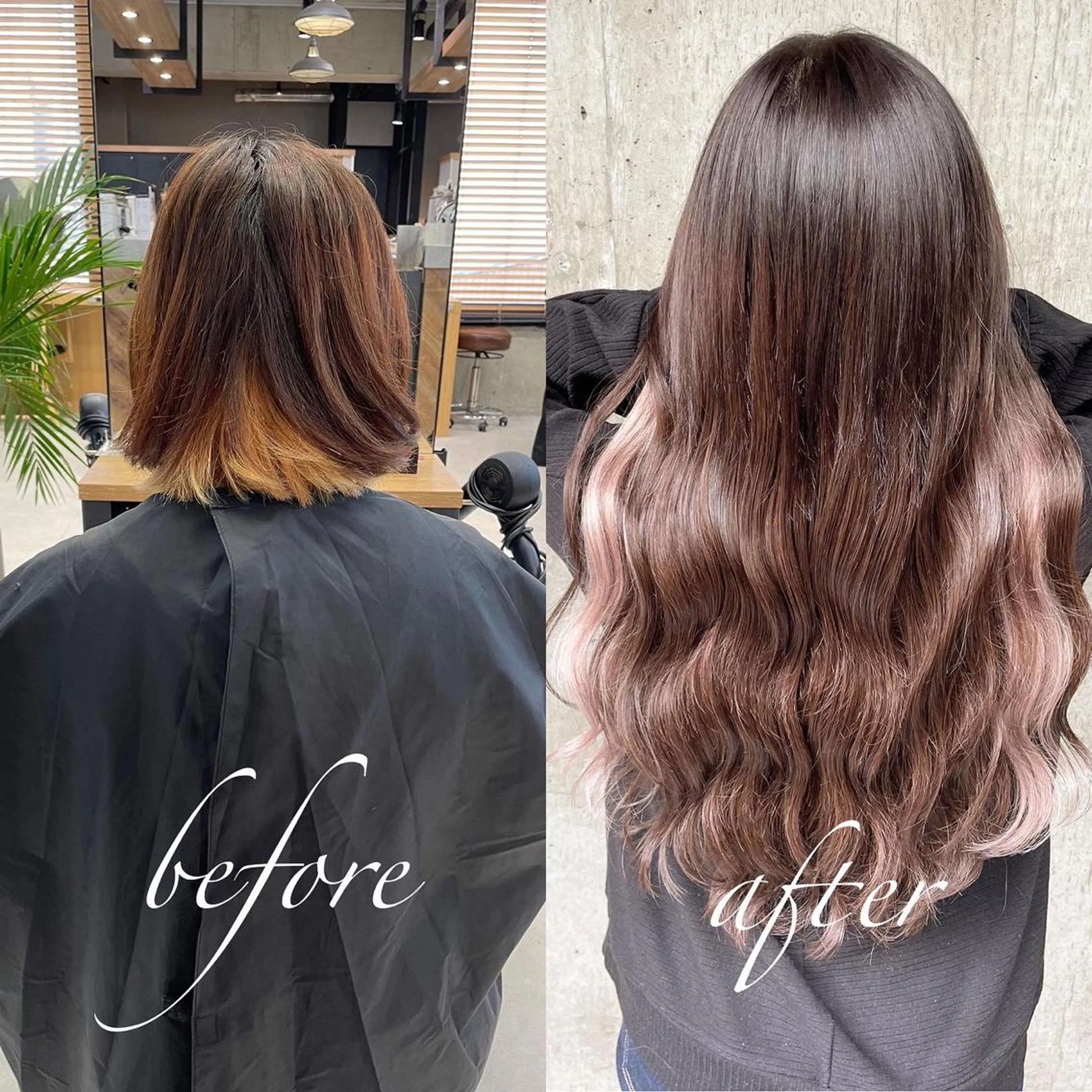 ロング カラー ヘアアレンジ エクステ TATSUYA アートディレクターのヘアスタイル