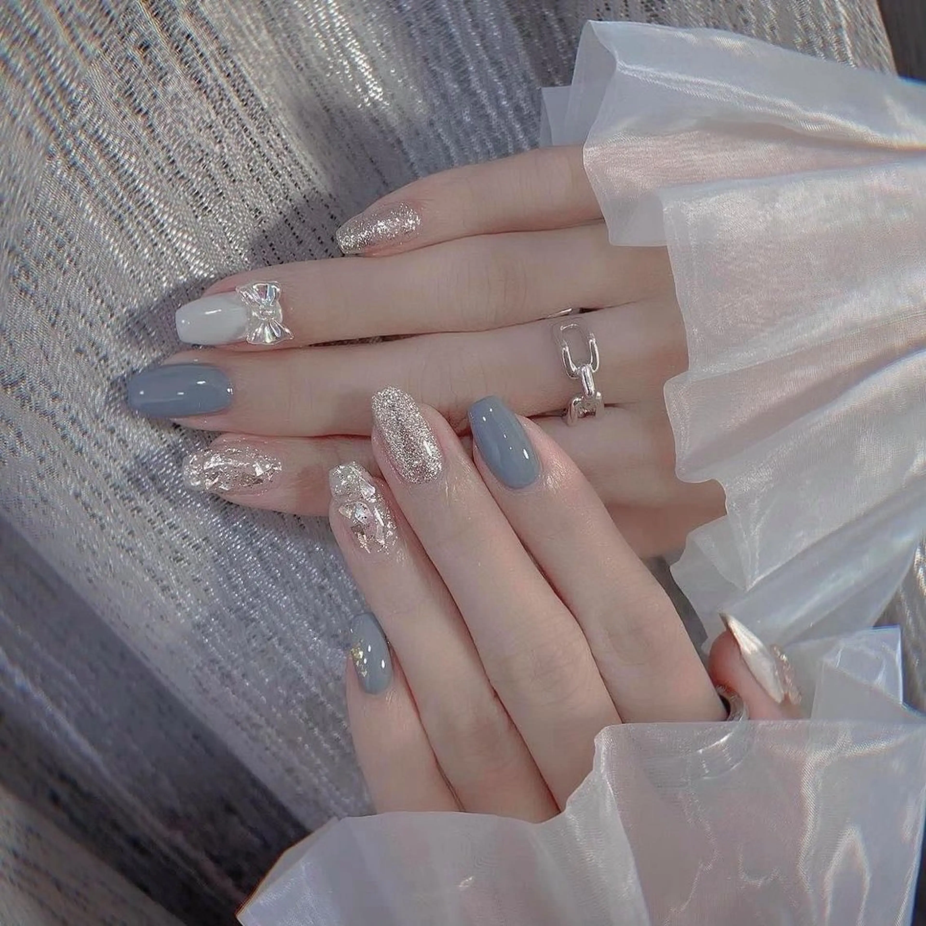 【持込デザイン可🙆♀️】チップ長さだし+6本デザインコース ⏰150分の写真