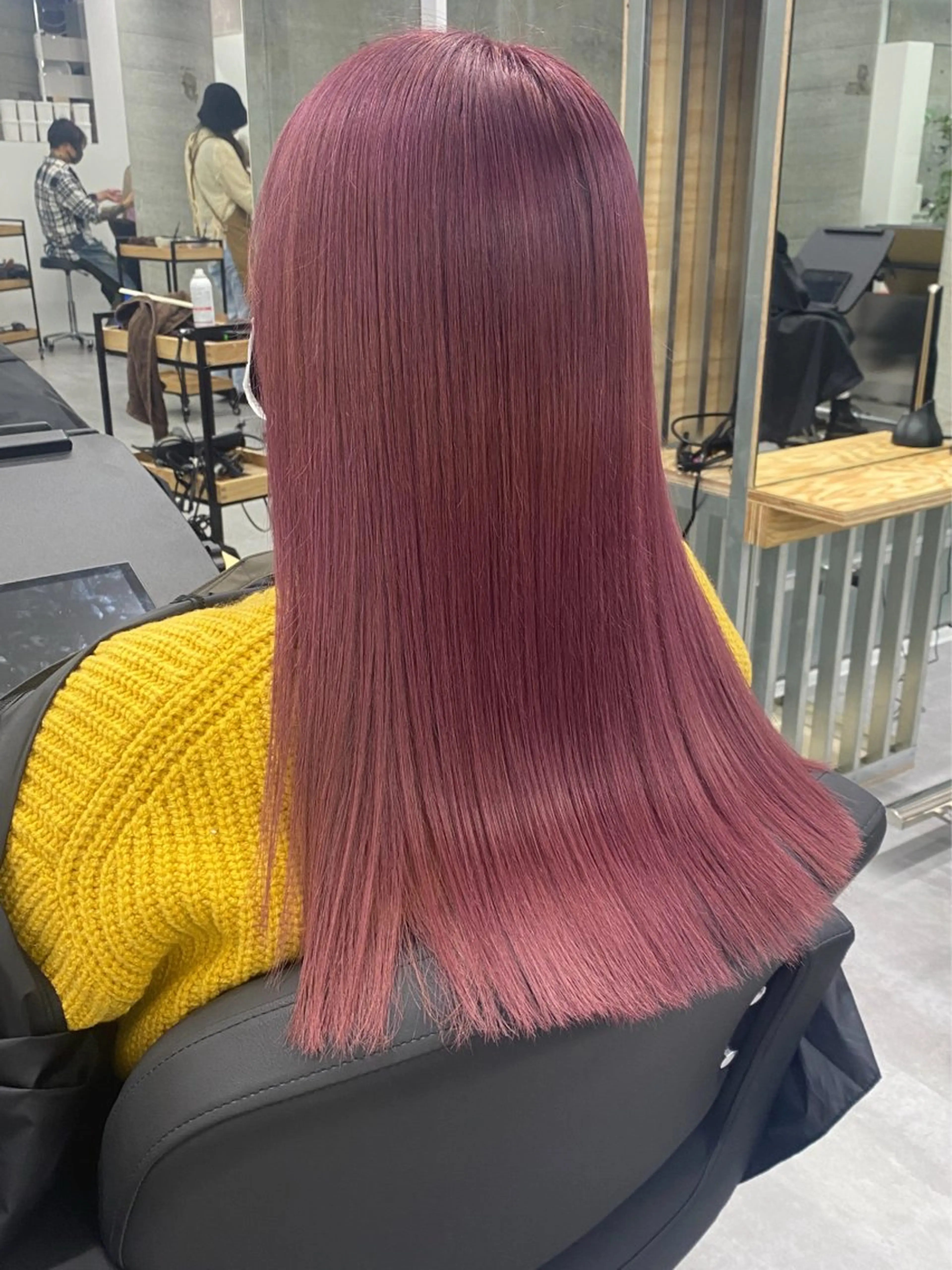セミロング カラー ブリーチ ケアブリーチ ダブルカラー ヘアカラー トリートメント welring hair salonのヘアスタイル