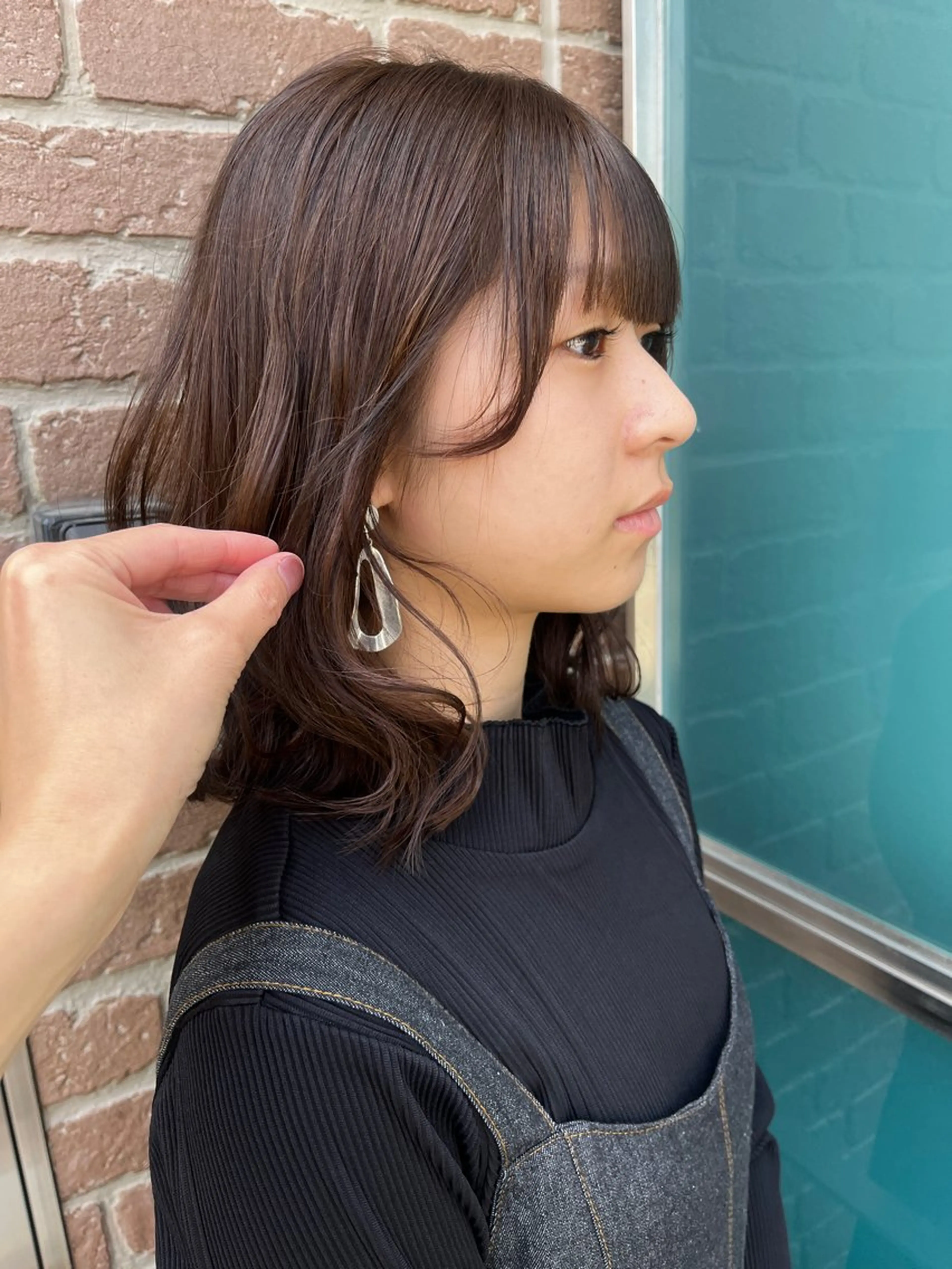 ミディアム カラー 久木原 ゆりのヘアスタイル