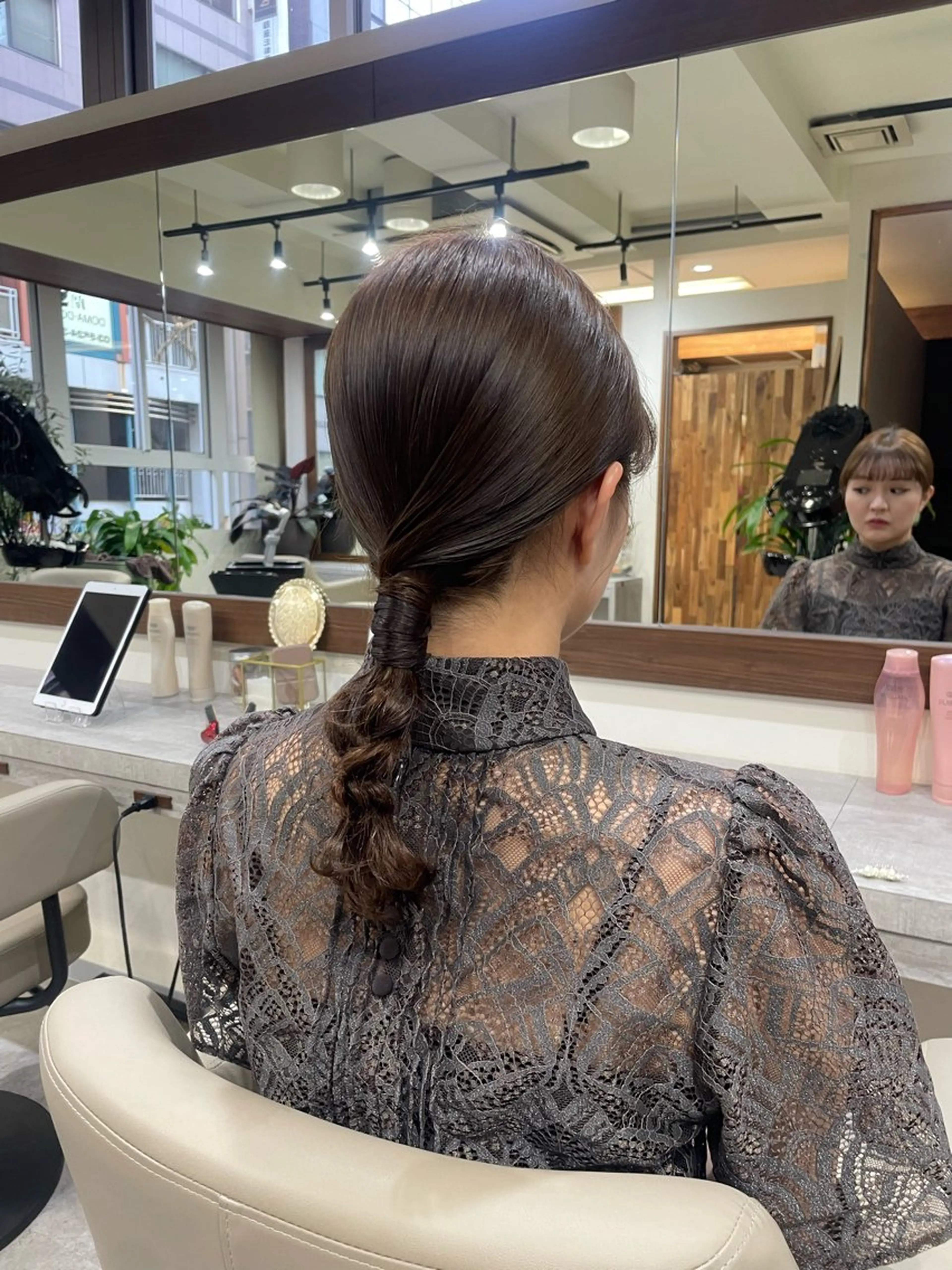 セミロング 韓国風パーマ/ヘア セット/店長みづきのヘアスタイル