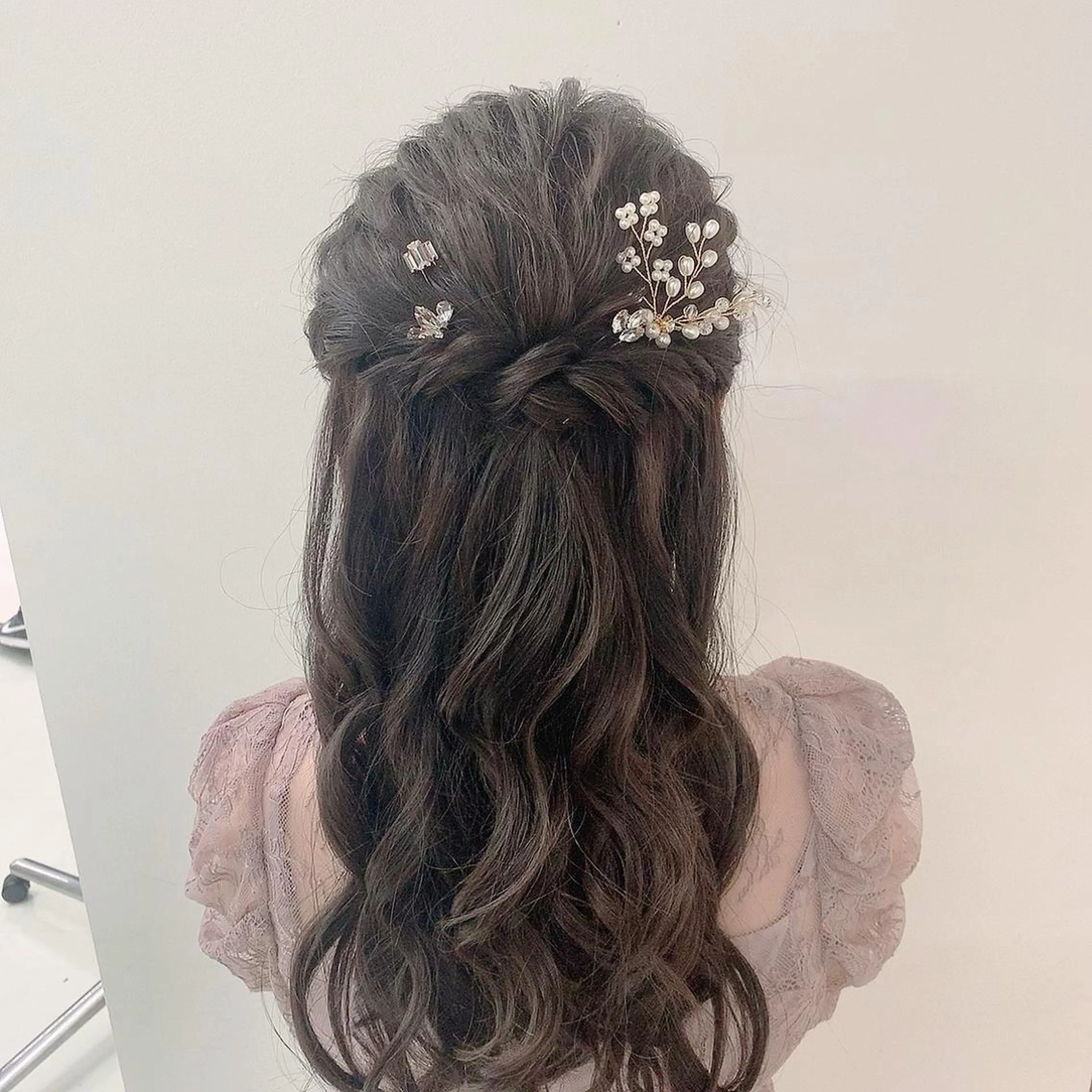 ヘアアレンジ ハーフアップ ヘアセット 🩶ヘアセット Ayaha🩶のヘアスタイル