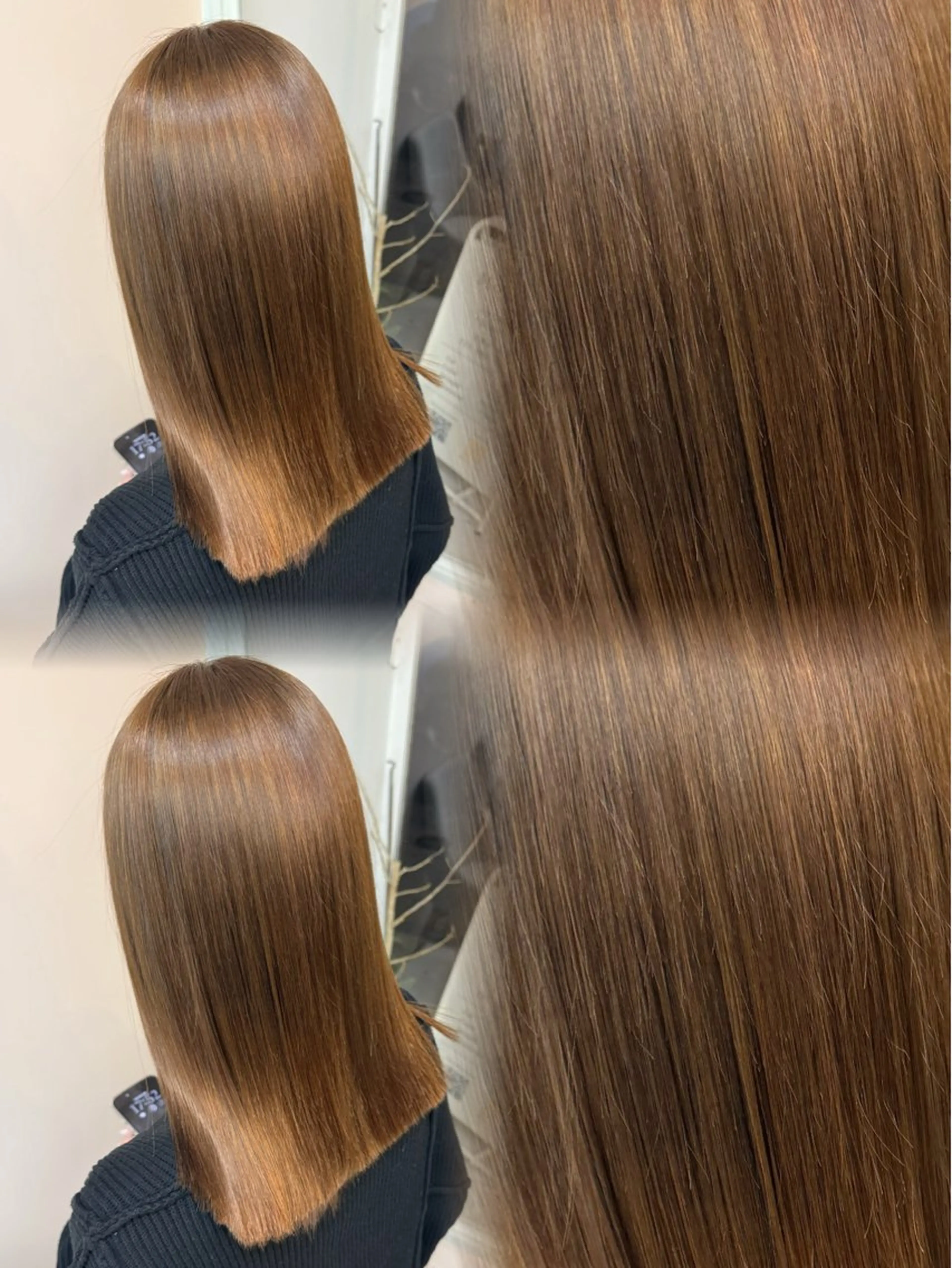 【ミニモ学割】透明感柔らかブラウンベージュ（ブリーチなしダブルカラー）10000円の写真