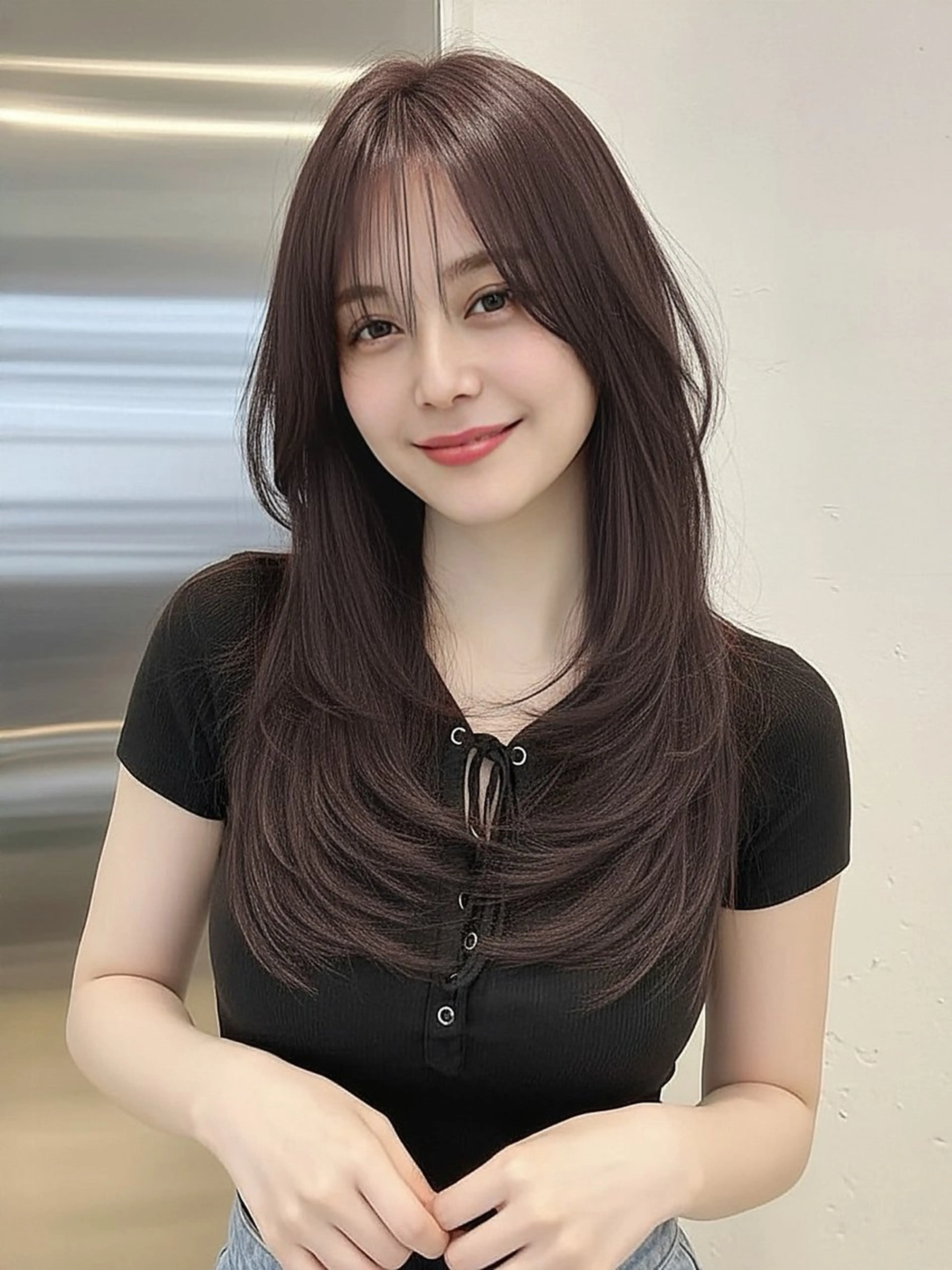 セミロング カラー レイヤーカット カット ✨落ち着いた接客 💡高橋優也💡のヘアスタイル