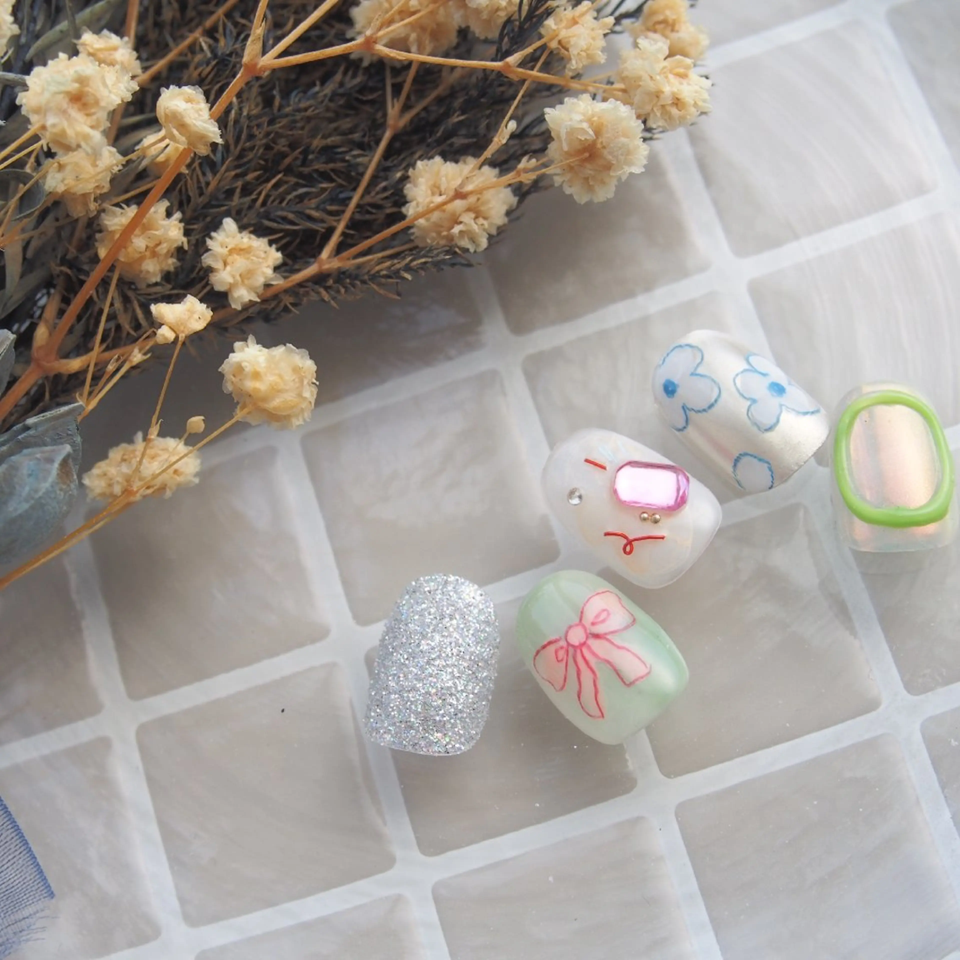 ネイル カジュアル ショートネイル ネイルチップ ショートネイル専門 yurin nailのネイルデザイン