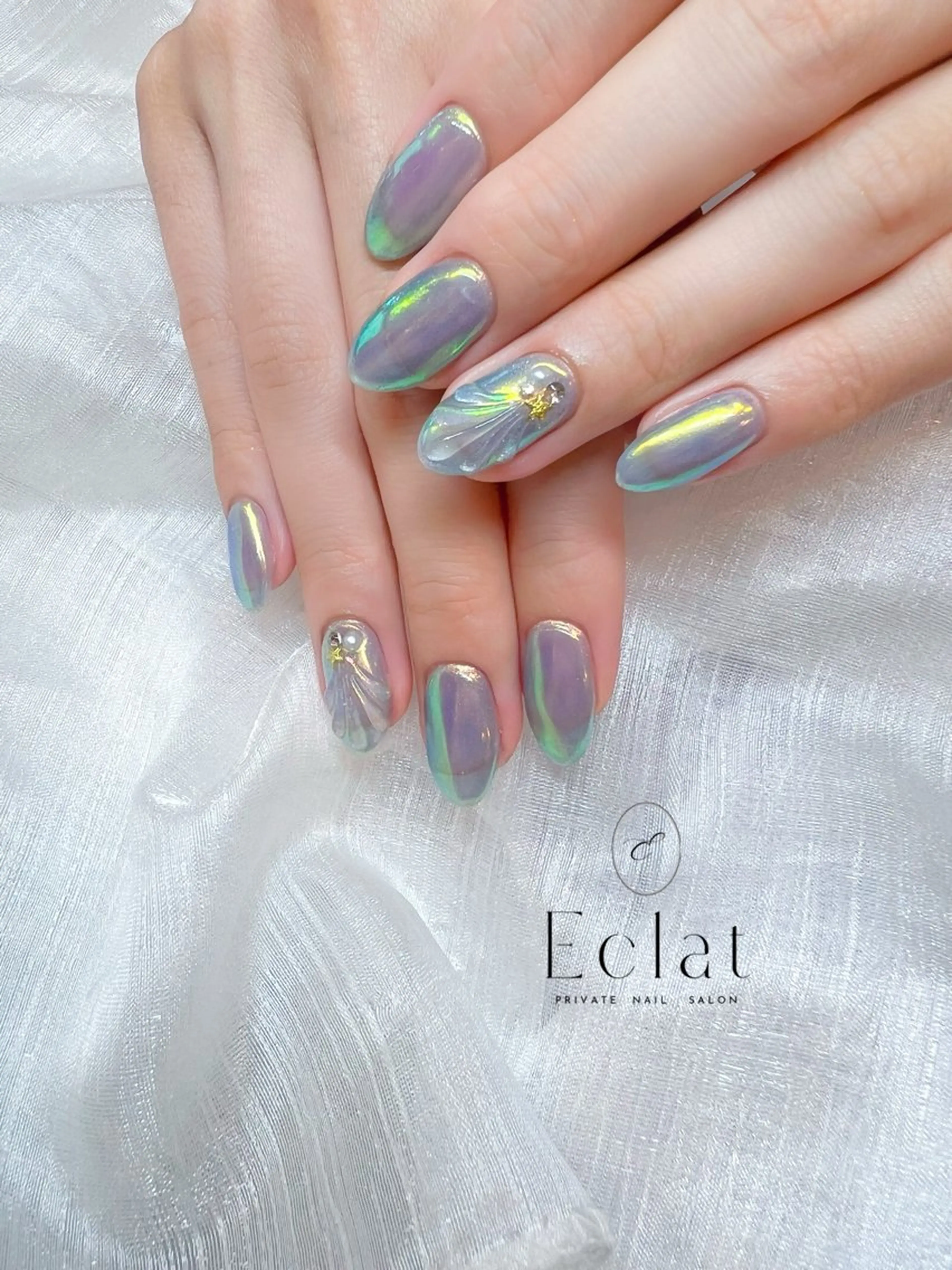 ロング eclat.nail エクラネイルのネイルデザイン