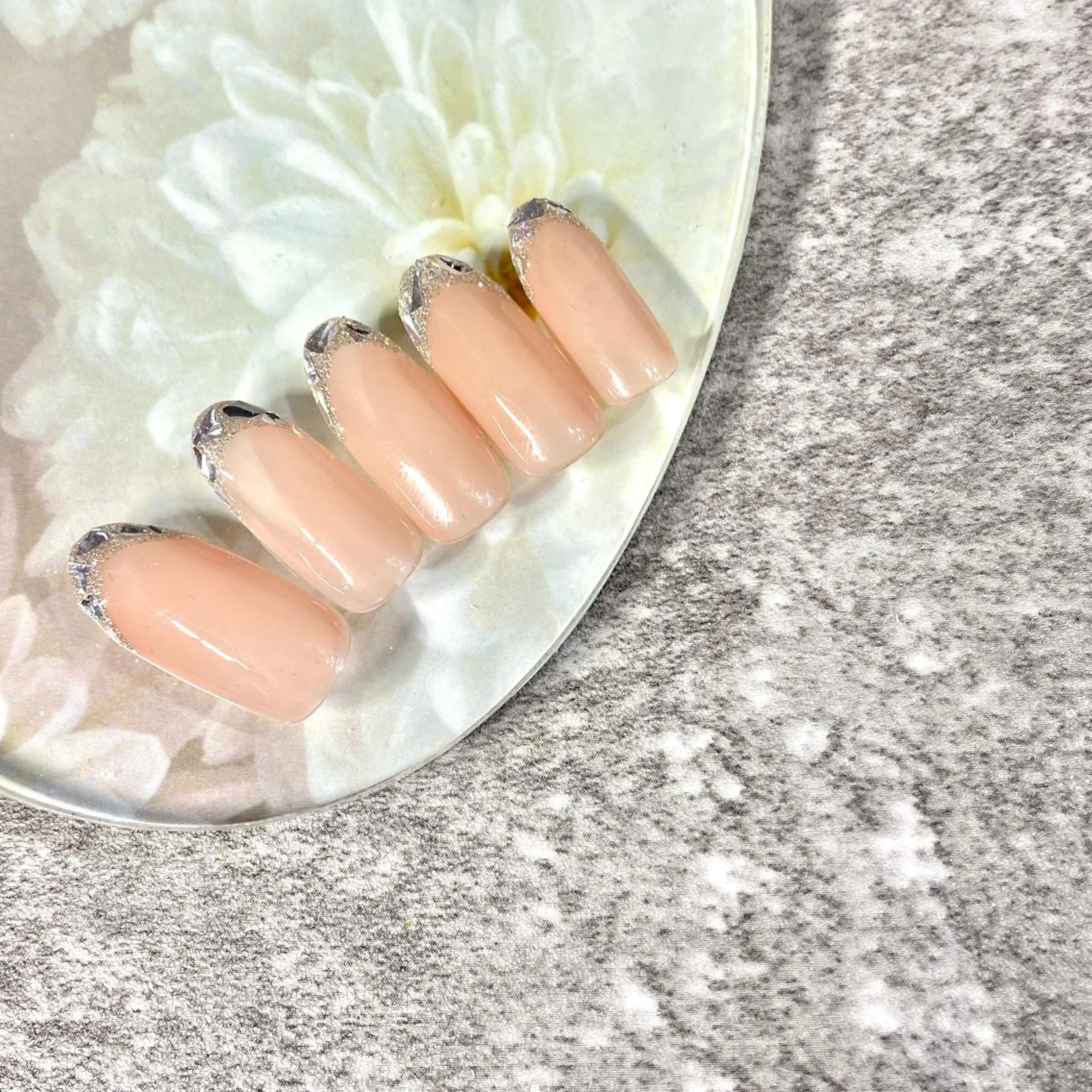 ネイル フレンチネイル ガラスフレンチ ハンドネイル ★Rinail... .のネイルデザイン