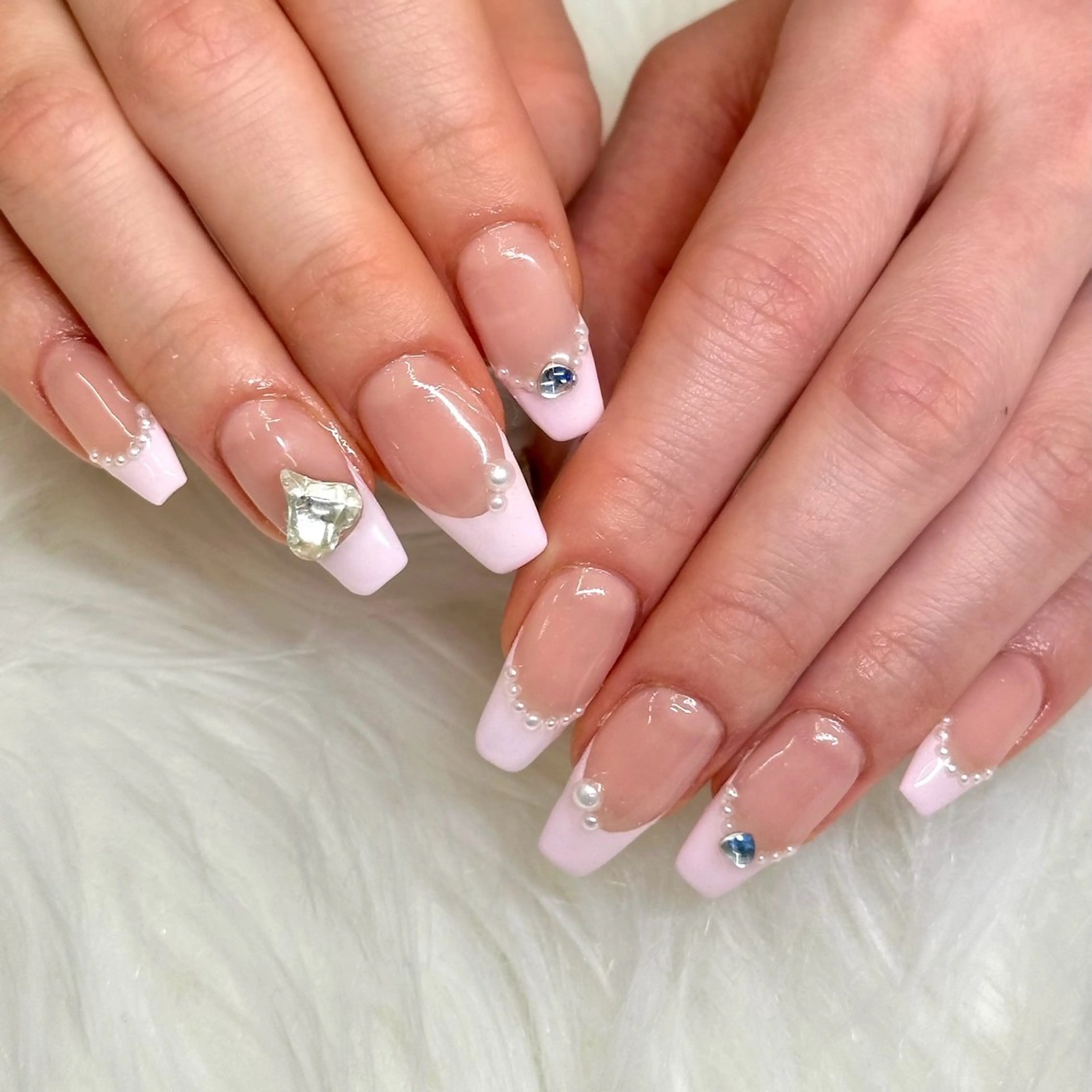 ネイル フレンチネイル パステルネイル ピンク ハンドネイル Bianca浦和西口 Takenouchiのネイルデザイン