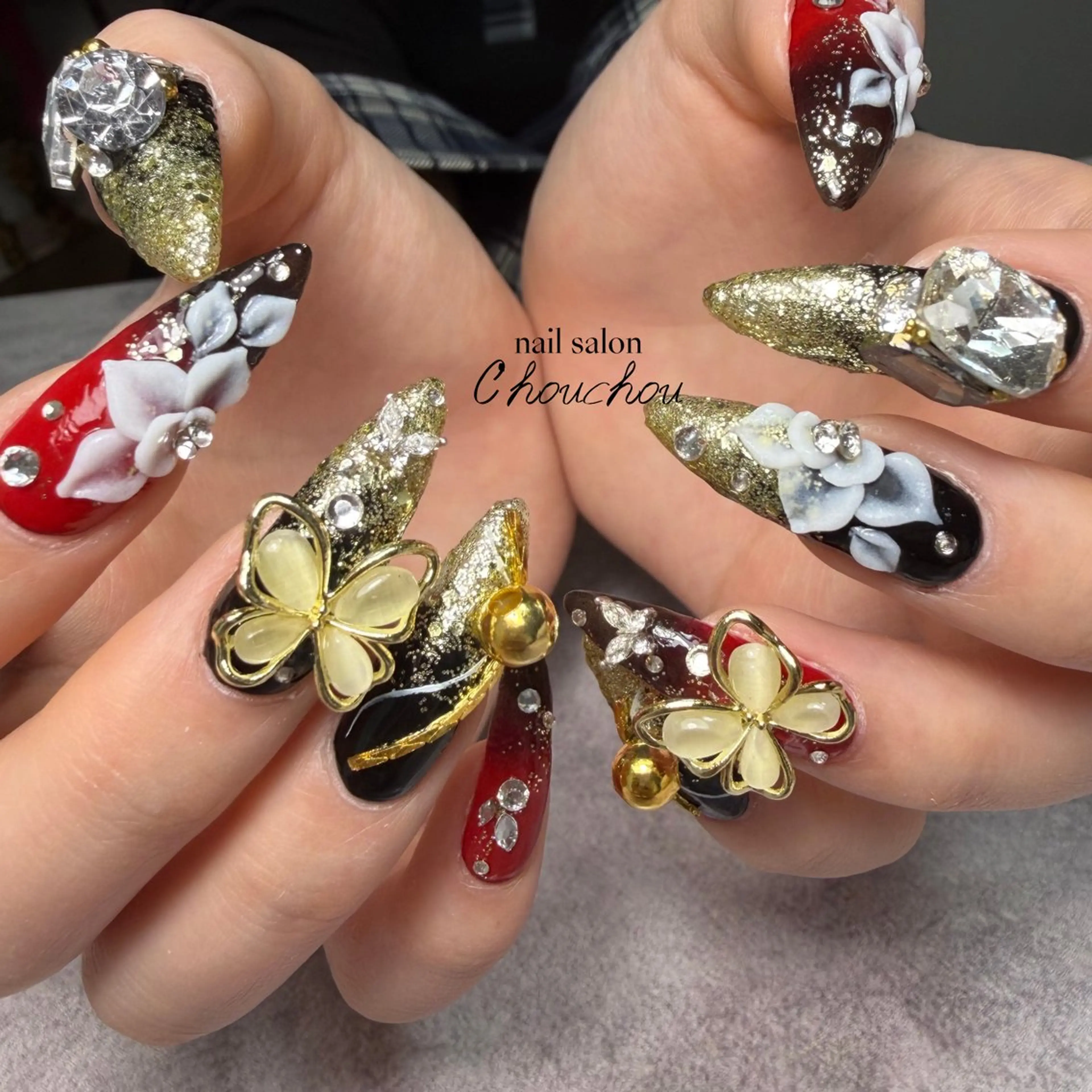 ネイル アートネイル 成人式 ハンドネイル C'hou chouのネイルデザイン
