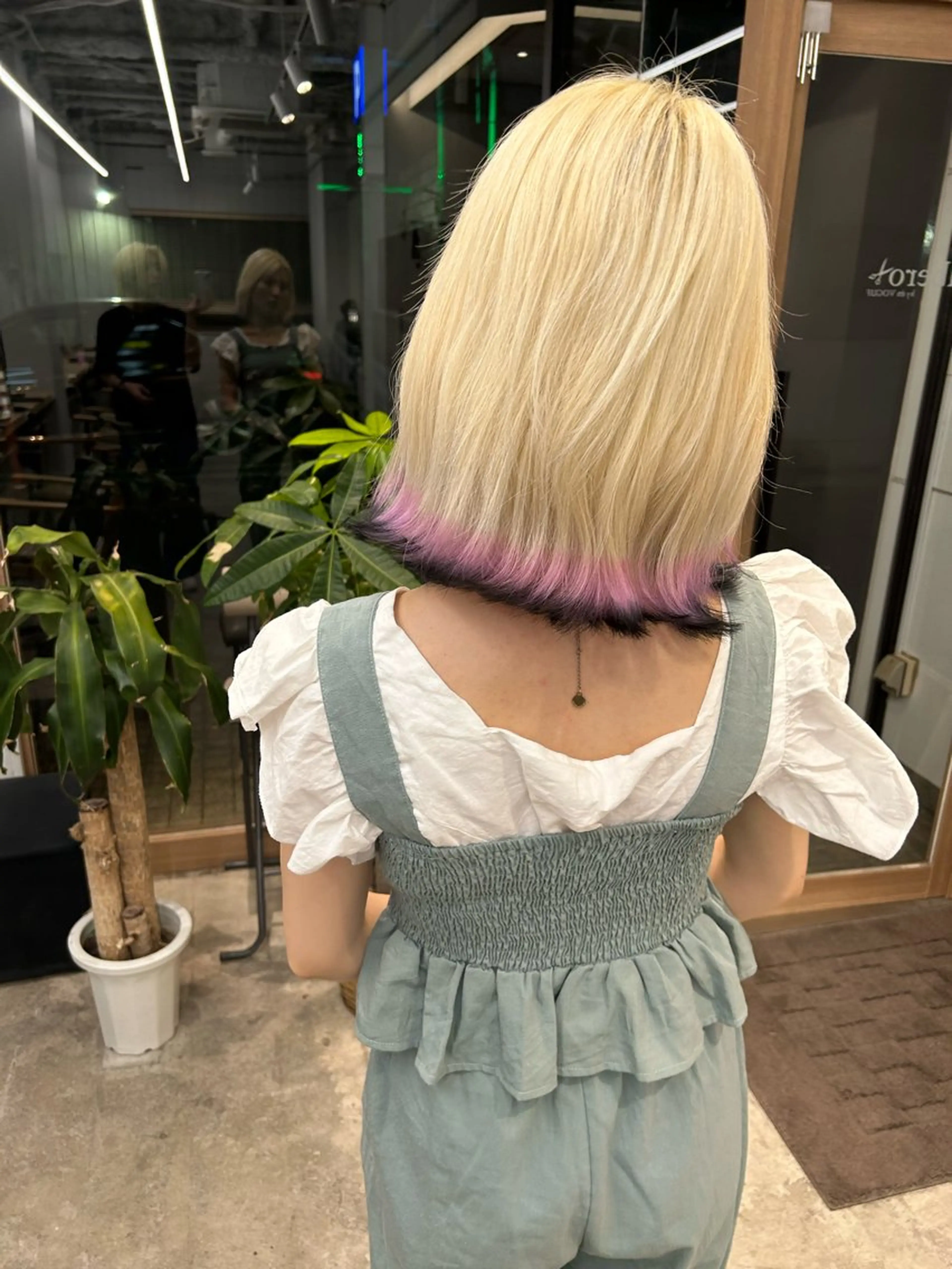 ミディアム カット ヘアカラー SAEKI【ior 】北千住店ブリーチのヘアスタイル