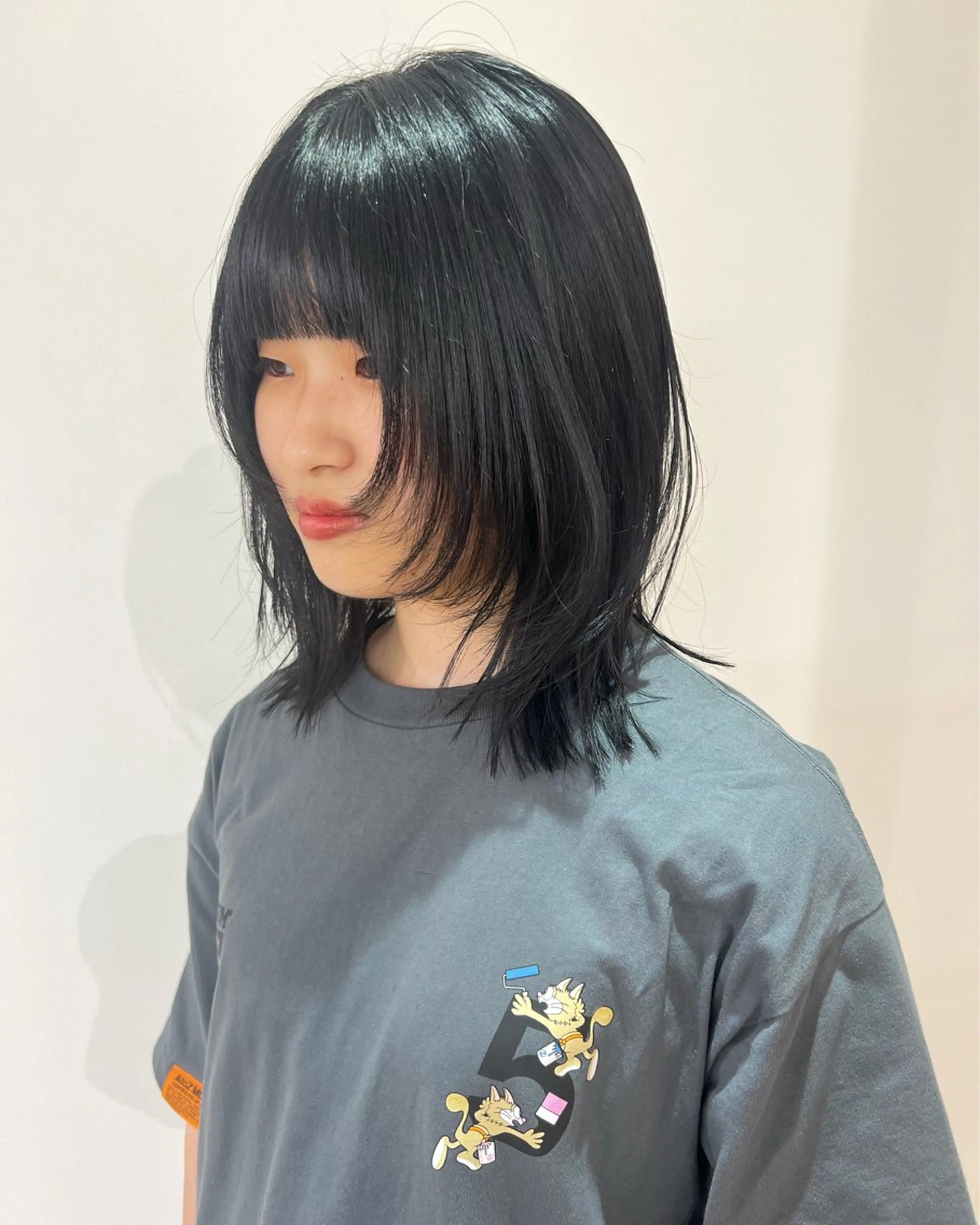 ミディアム カット ヘアカラー MARU パーマ/レイヤーのヘアスタイル