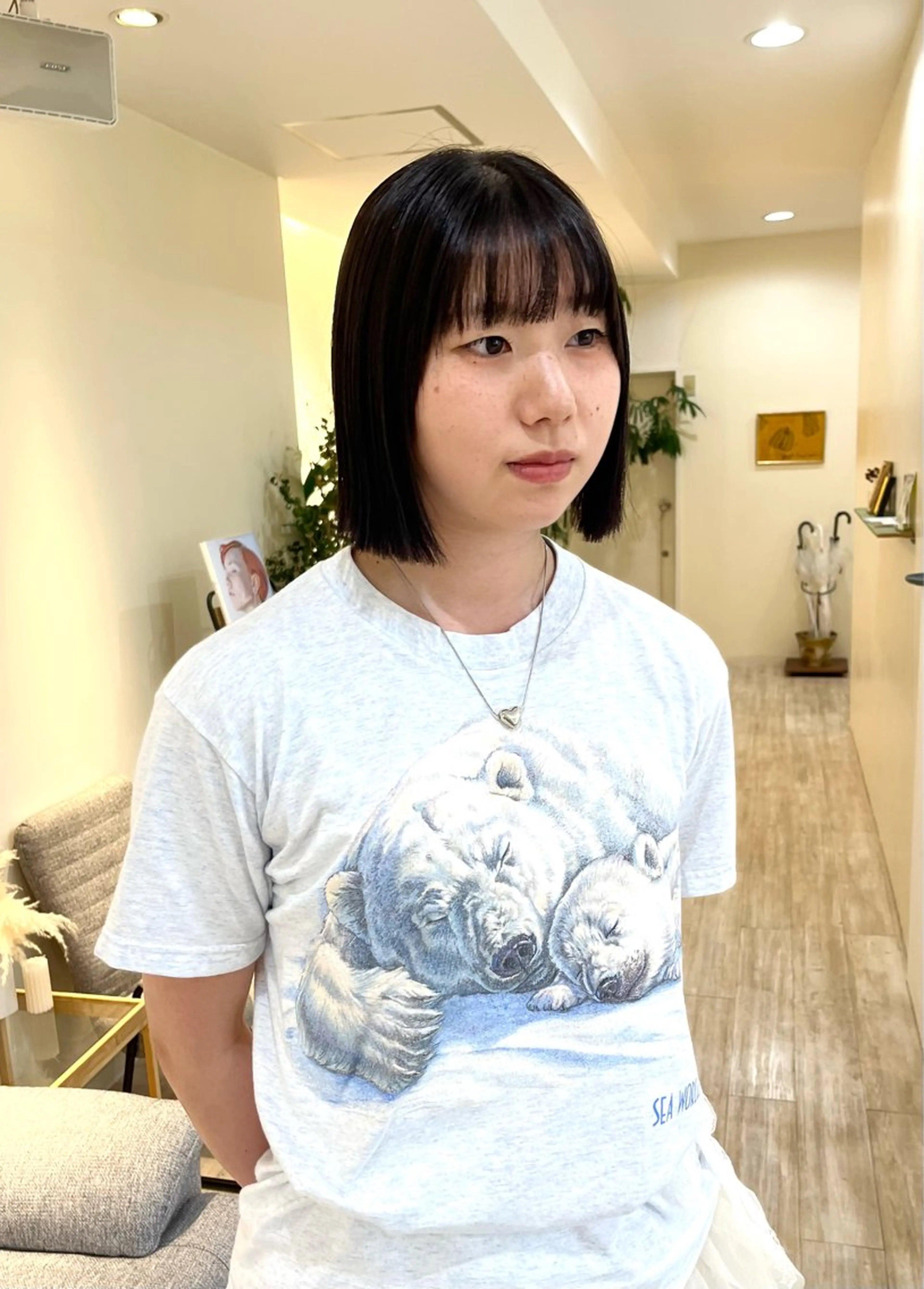 ショート カット トリートメント つぼみ/パーマ ／レイヤー／ボブのヘアスタイル