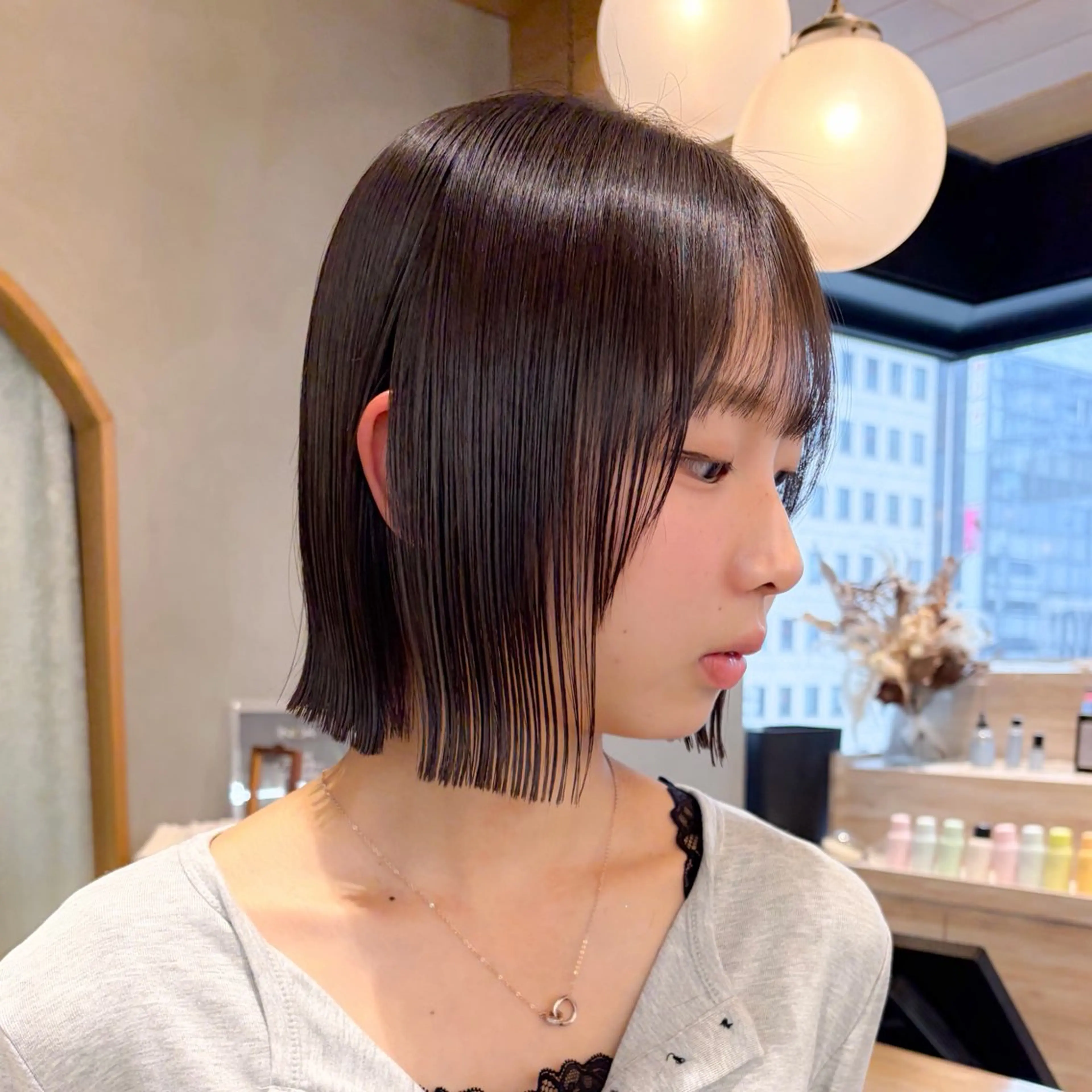 ショート ボブ 縮毛矯正 トリートメント ♥️ボブ縮毛矯正/艶 髪/minami♥️のヘアスタイル