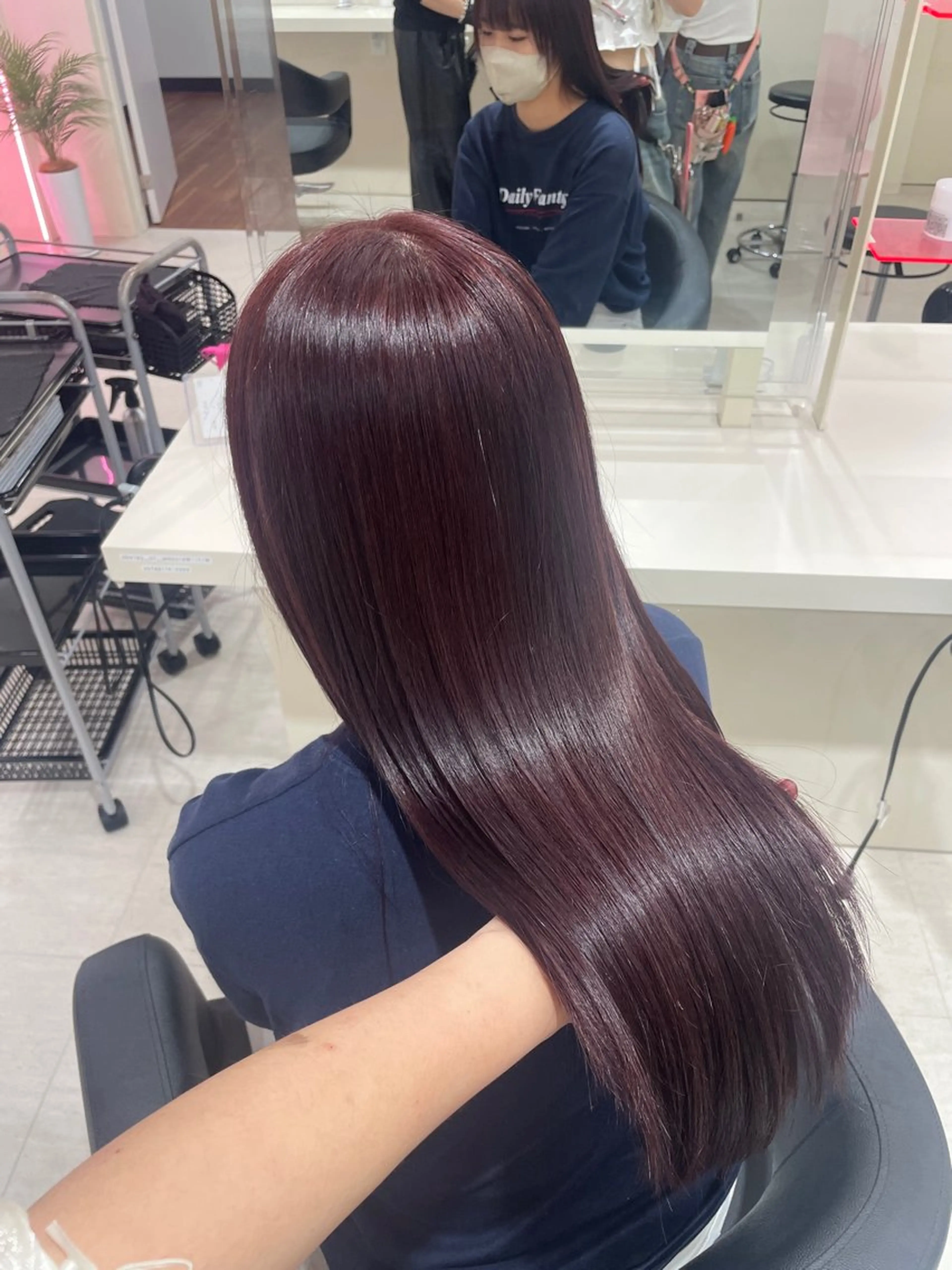 ロング ヘアカラー トリートメント ヘアセット 💗暖色カラー💗 ツヤ髪💗Mayaのヘアスタイル