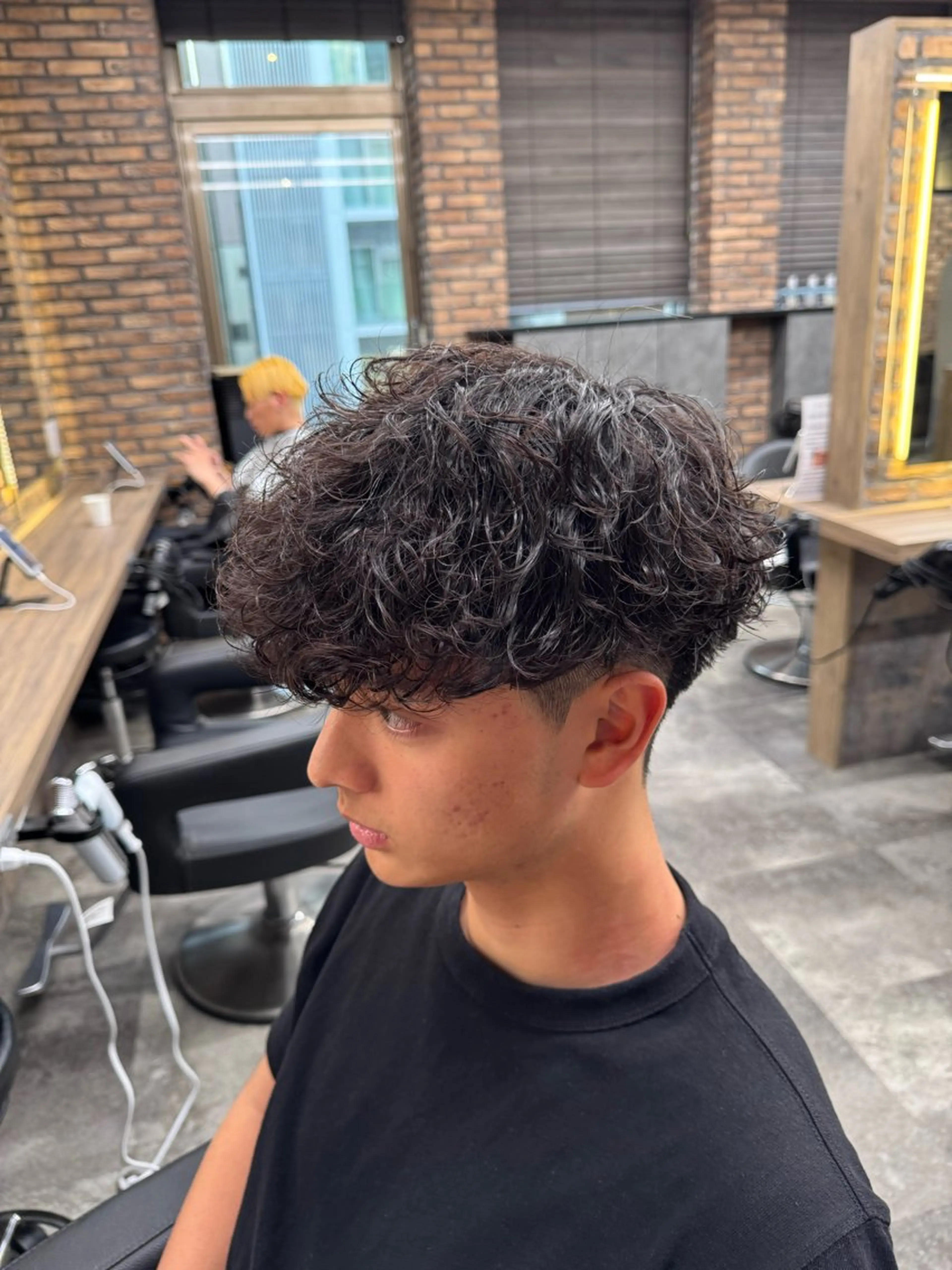 ショート カラー パーマ ヘアアレンジ メンズ キッズ 細川 秀平のヘアスタイル