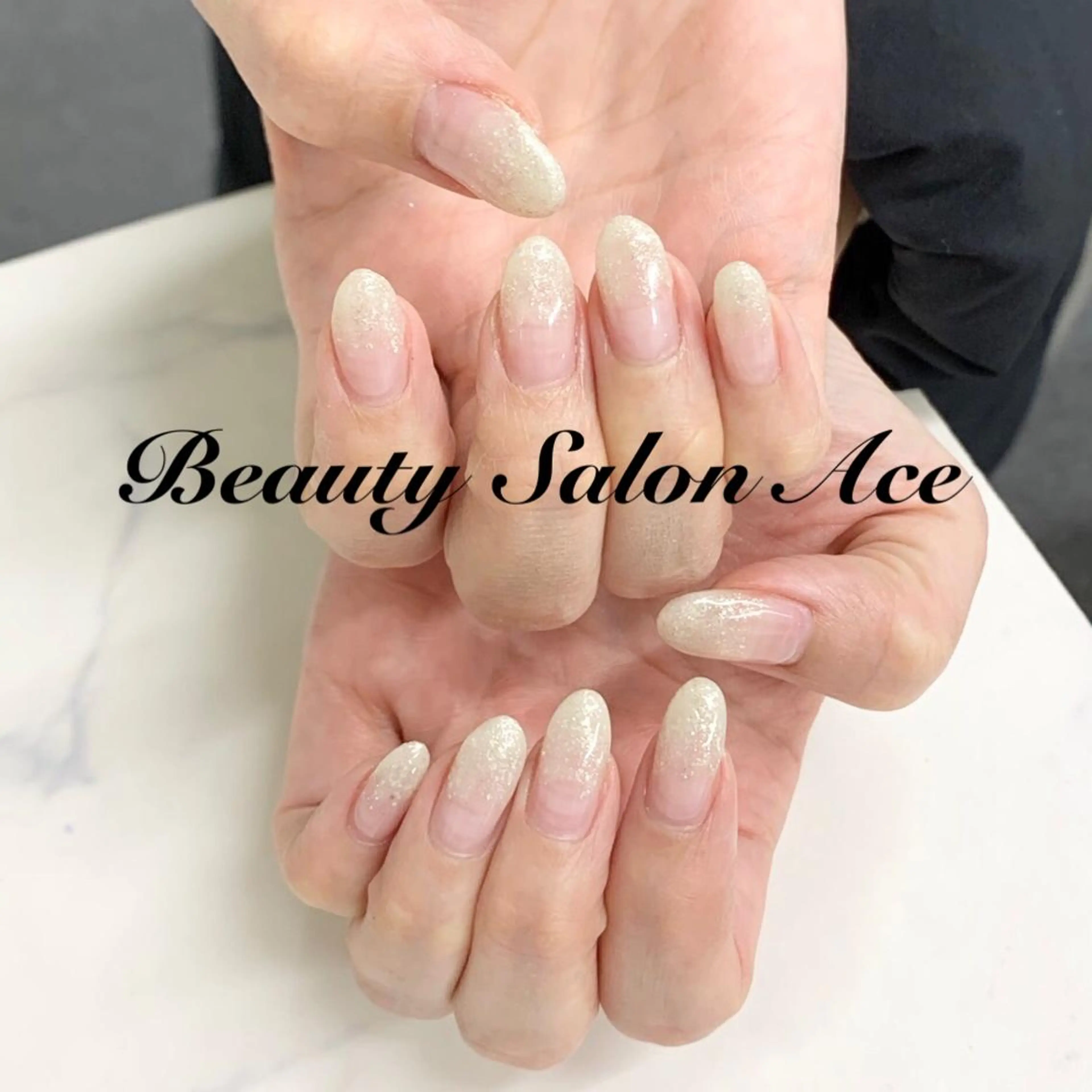 ネイル アートネイル 長さ出し ジェルネイル グラデーション ラメ(グリッター) ハンドネイル ハンドケア Beauty Salon Ace(ネイルサロン エース)所属・池袋フィルイン Ace♡Nailのネイルデザイン