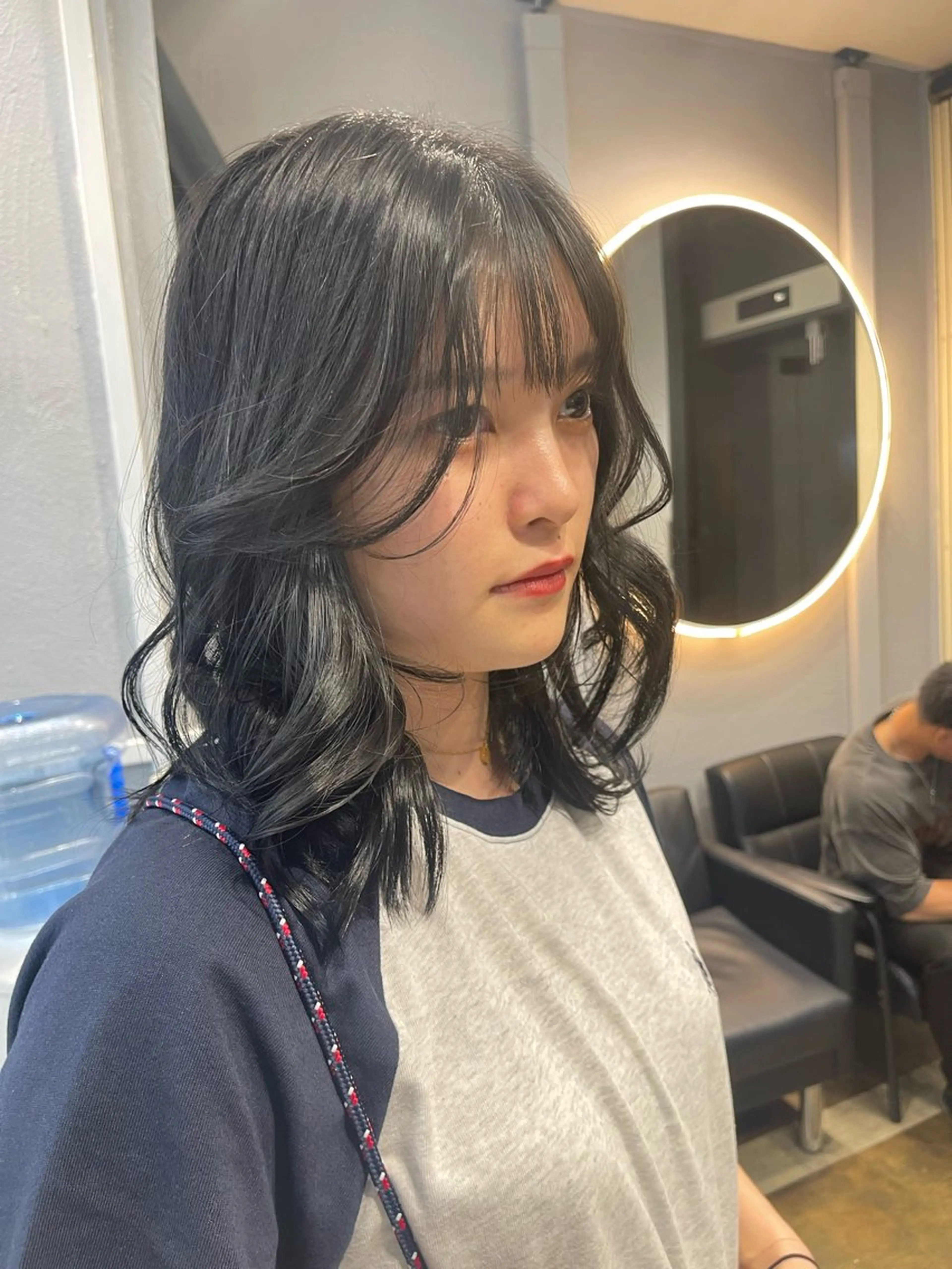 セミロング TATSUブリーチ/ ミルクティーベージュのヘアスタイル