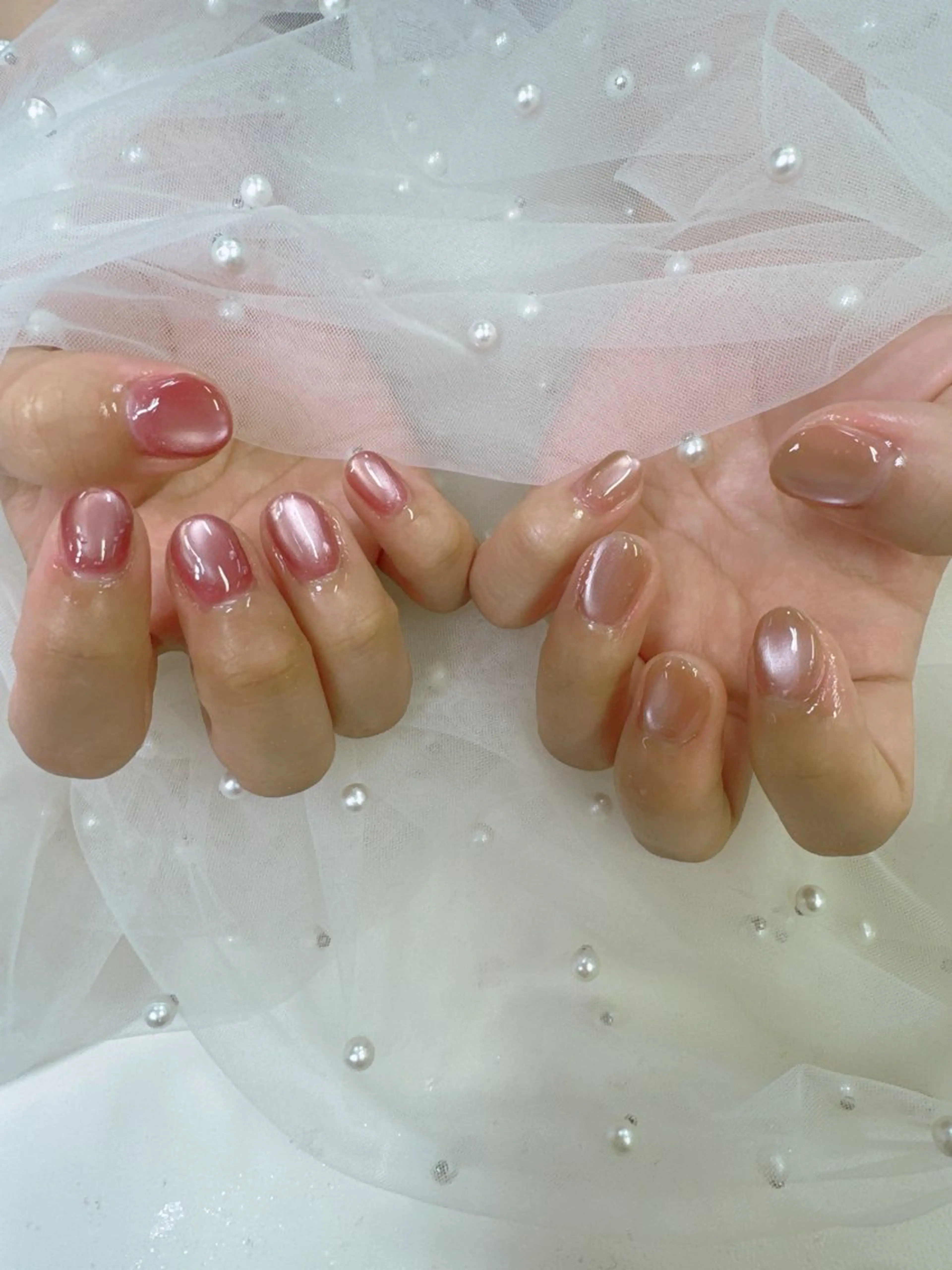 ネイル ボルドー 長さ出し ジェルネイル キラキラネイル ロングネイル Queeens nailのネイルデザイン