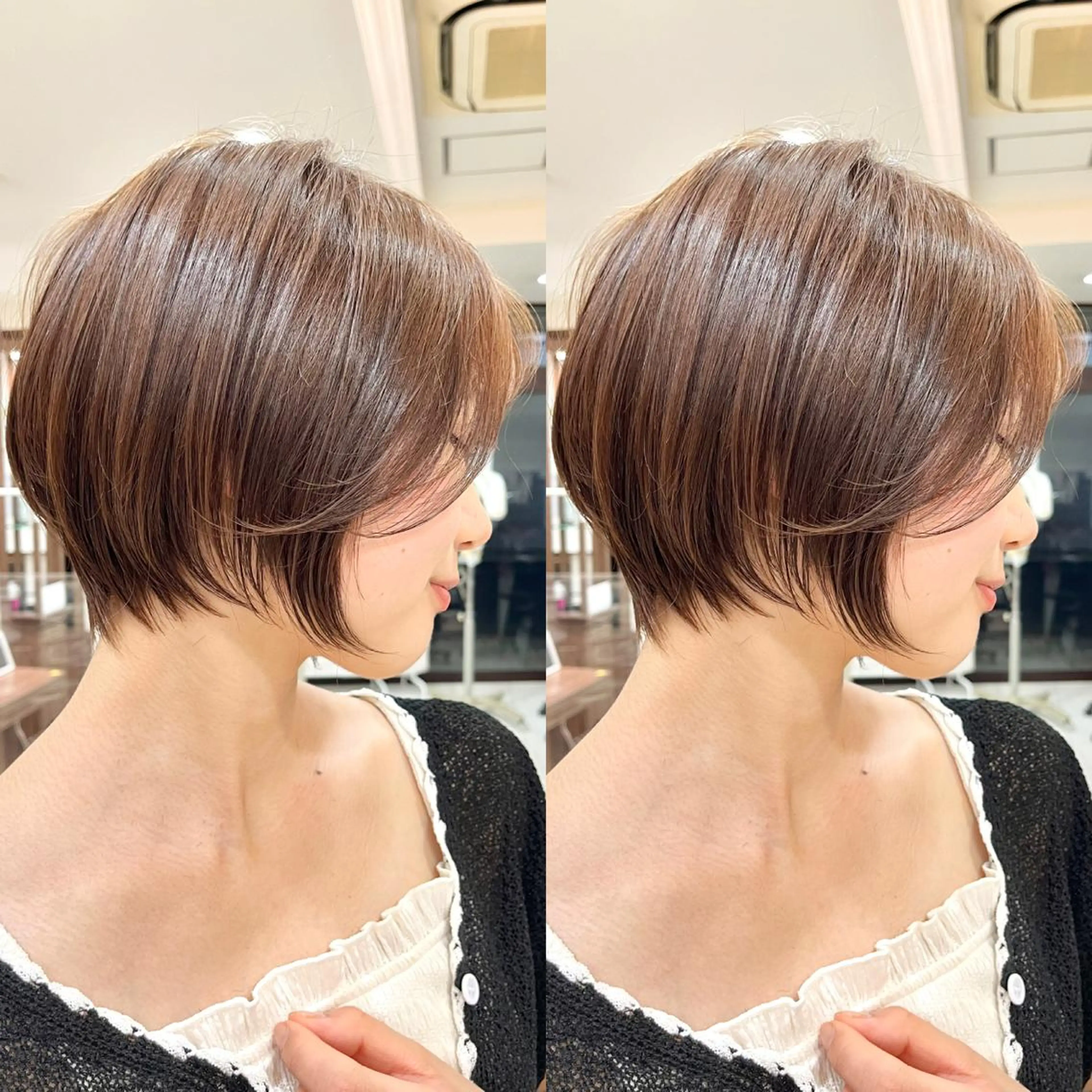 ショート カラー 透明感カラー ミセス ショートヘア 小顔カット カット ヘアカラー トリートメント 《大人気髪質改善》 プログレス国分寺店のヘアスタイル