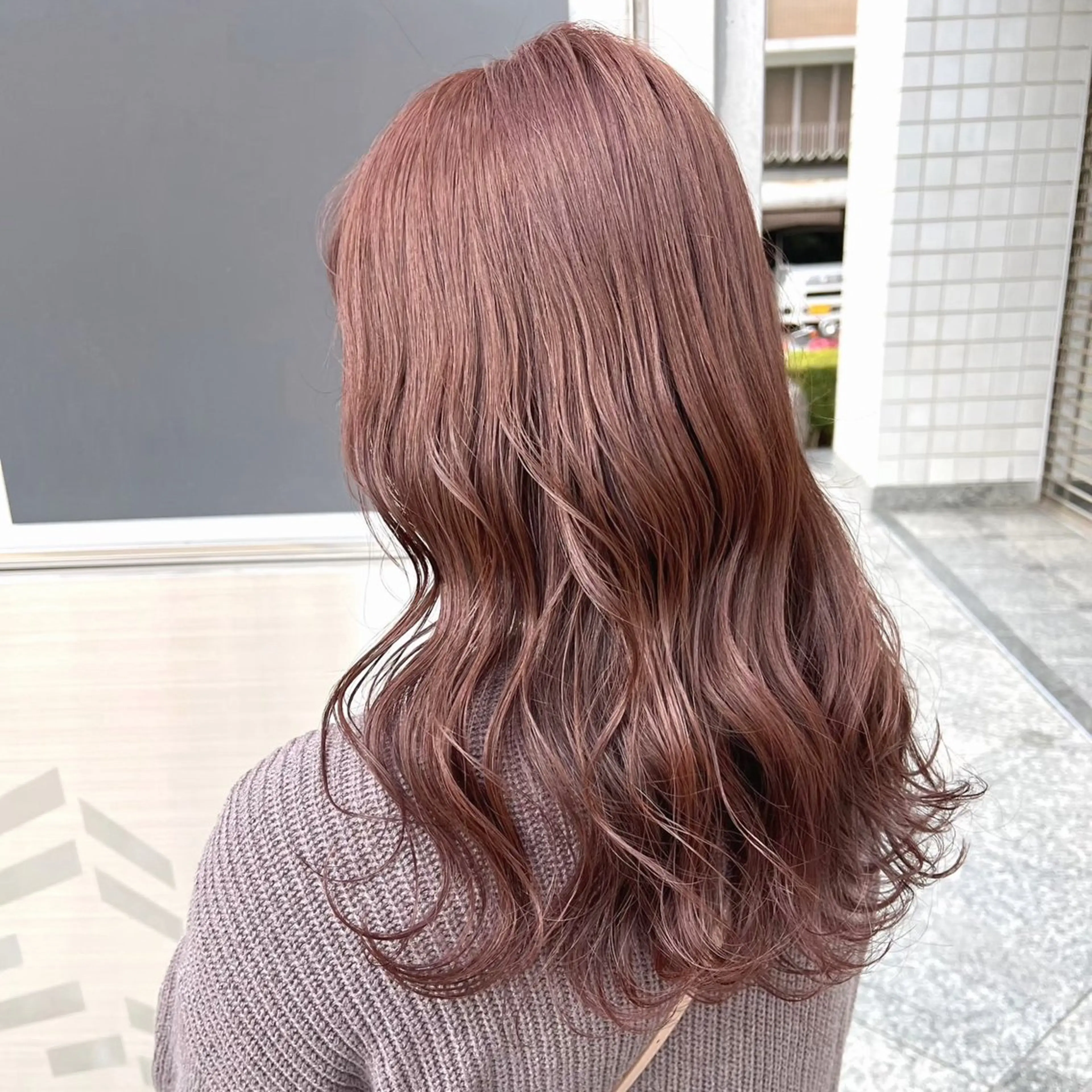 カラー ベージュカラー ピンクカラー ピンクベージュ ParveMix￤ 出石 菜々🥂のヘアスタイル