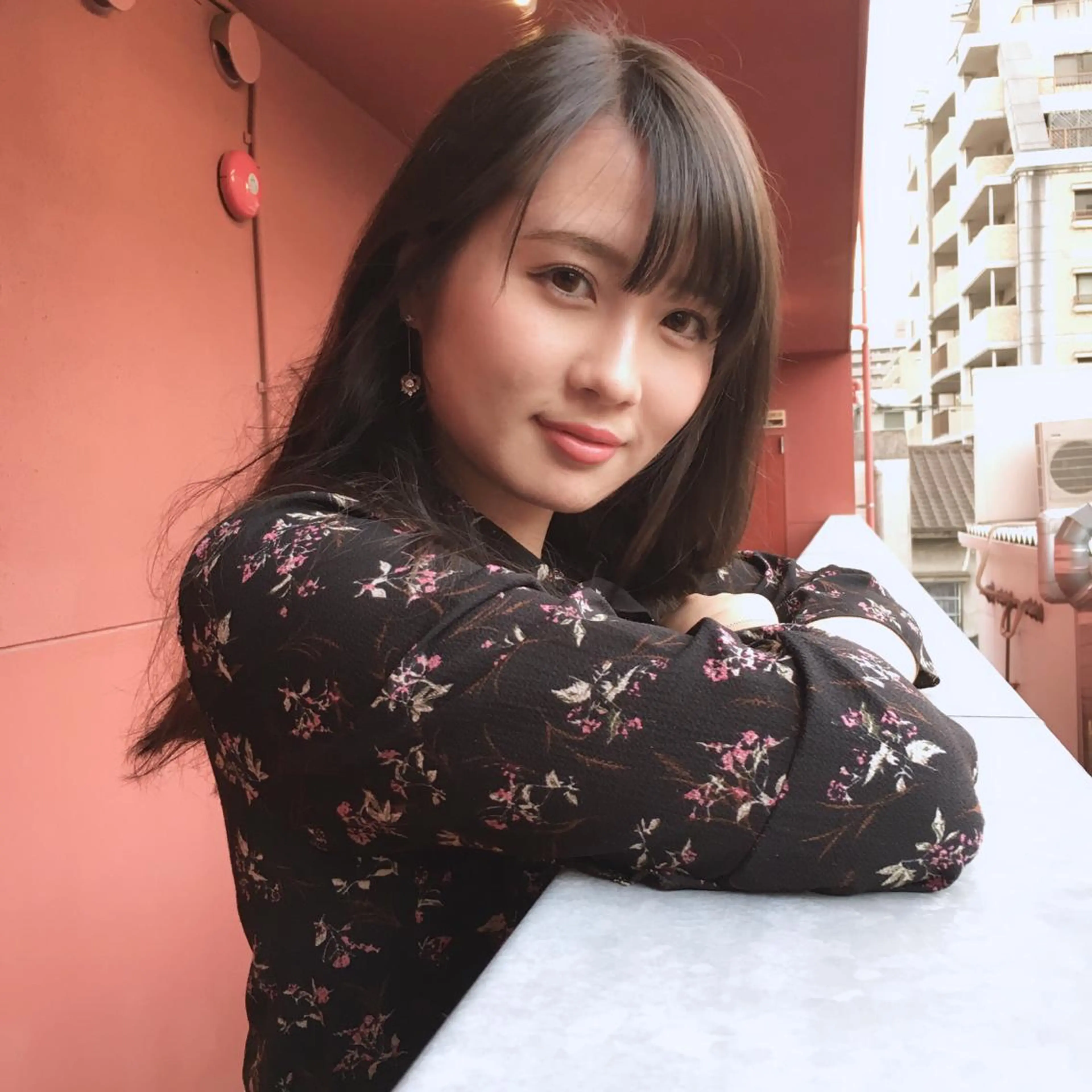 ロング カラー アディクシーカラー 透明感カラー 薬院:今泉/上川美幸 ボブ/顔周りレイヤーのヘアスタイル