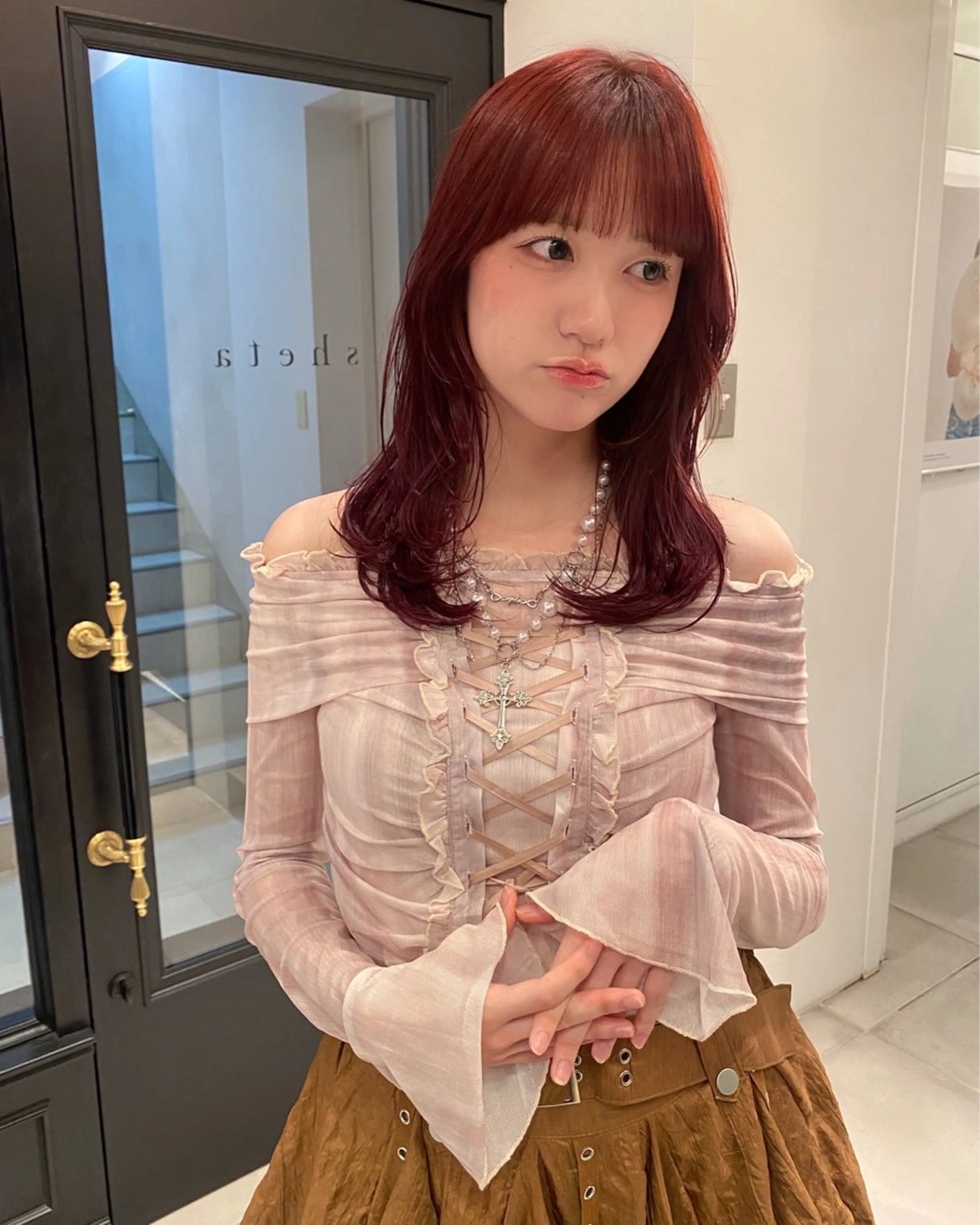 ミディアム カラー カット riria/ボブ /透明感カラー🎀のヘアスタイル