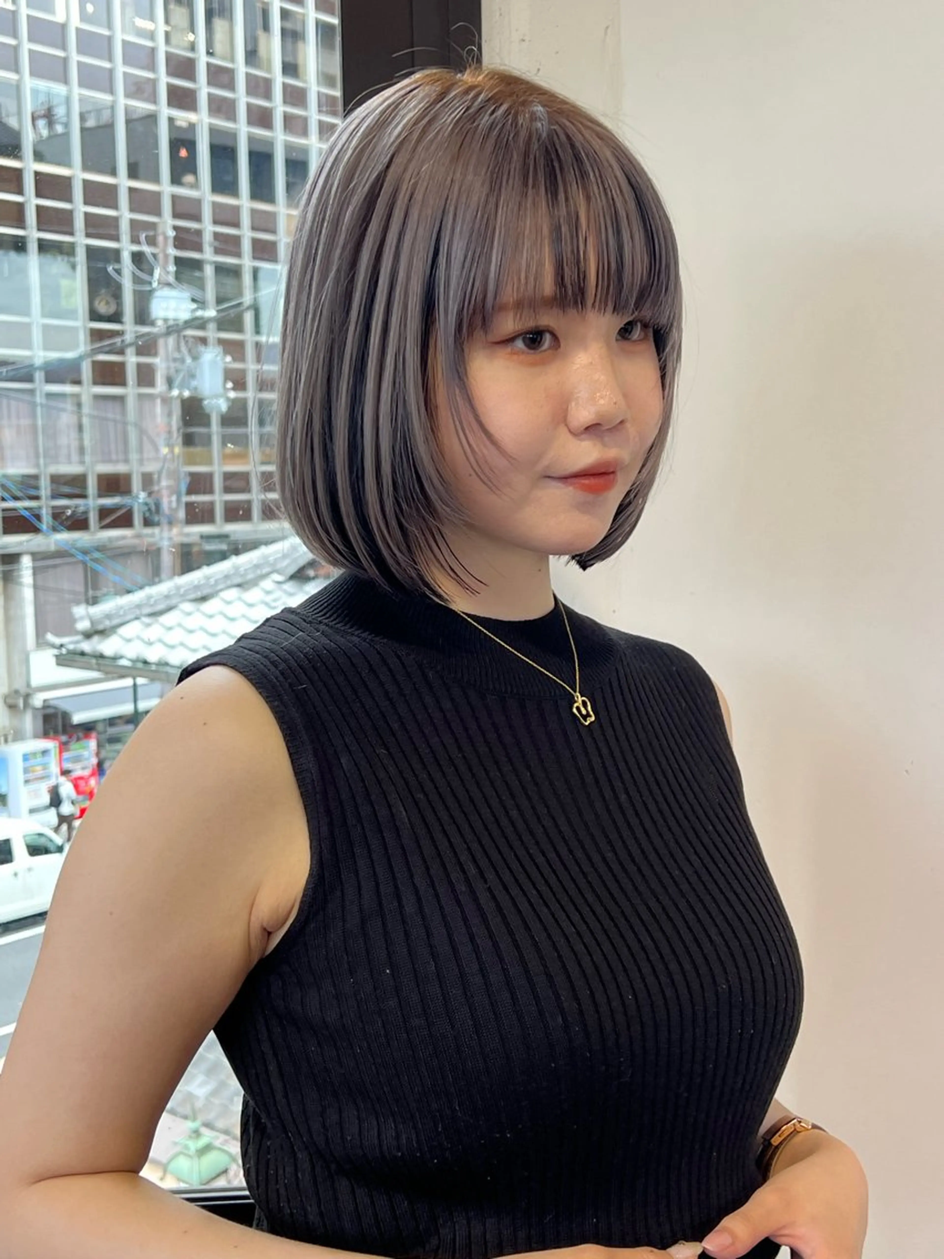 ミディアム カラー ブリーチ ハイトーンカラー 🌿‬ ܸAir 透明感🌱西村知佳のヘアスタイル