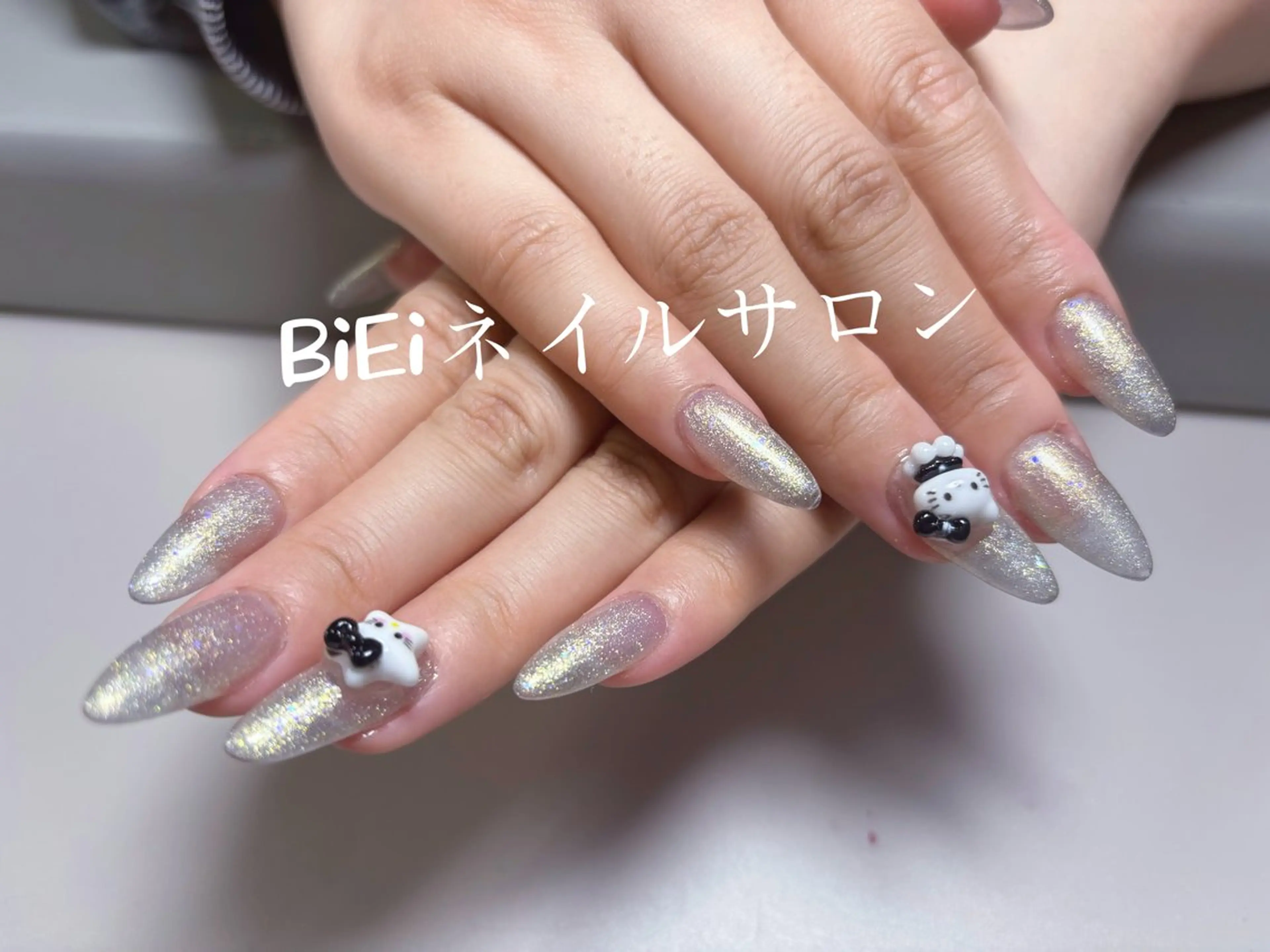 ネイル BiEi ネイルサロン長さ出しのネイルデザイン