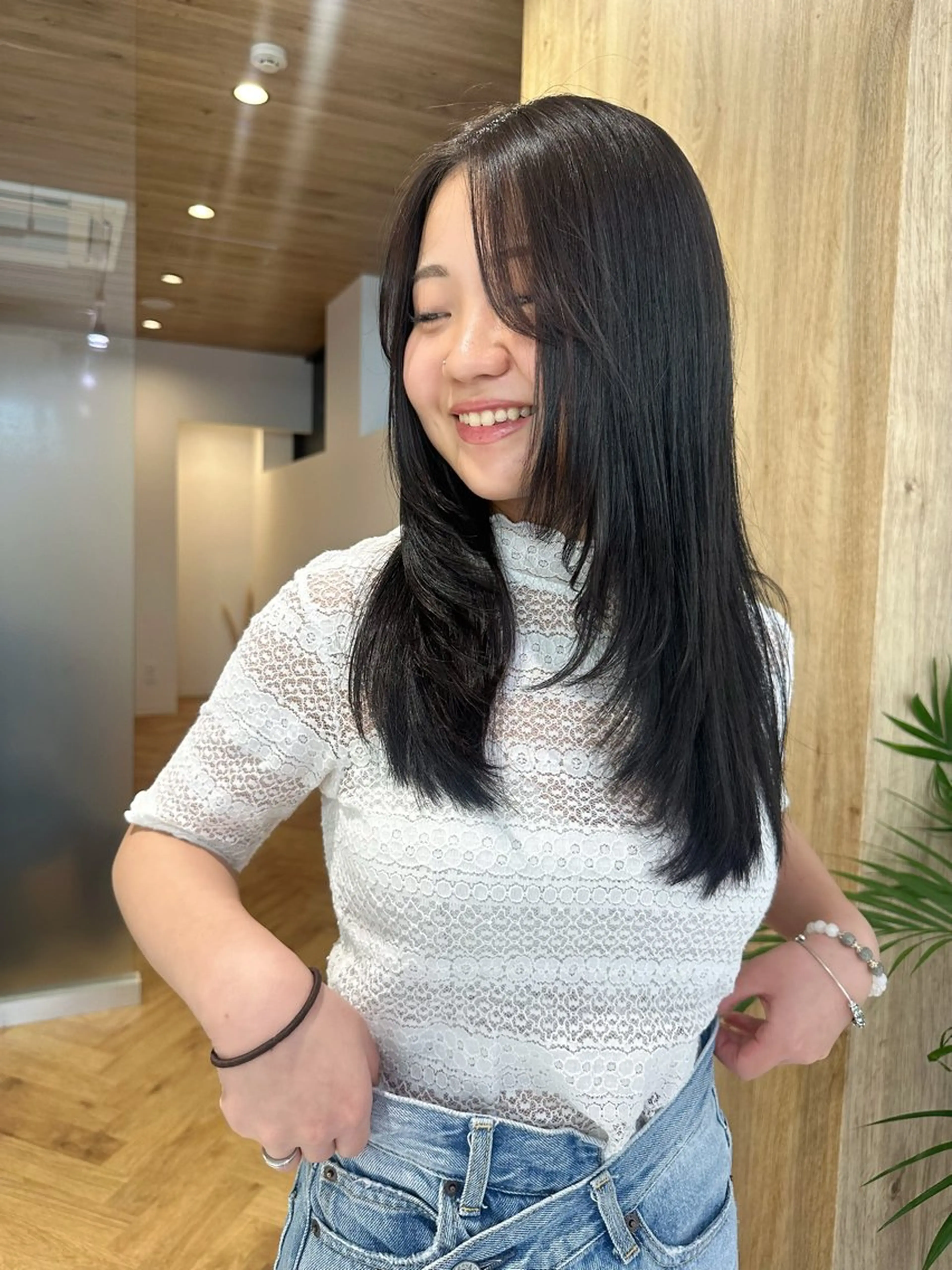 ロング カラー ブラウンカラー ダークブラウン トリートメント マイ /暖色カラーのヘアスタイル