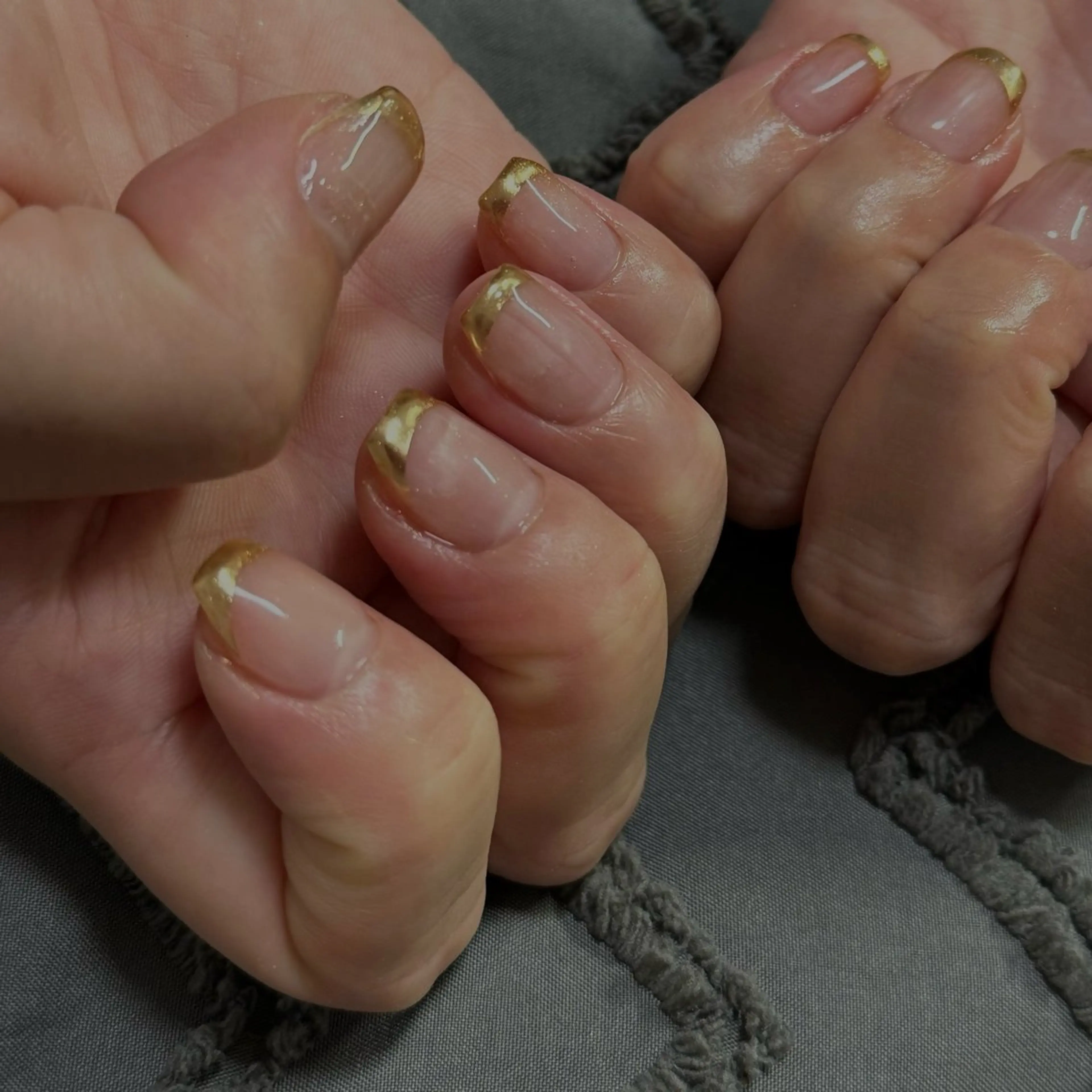 ネイル フレンチネイル ミラーネイル jeu nail.のネイルデザイン