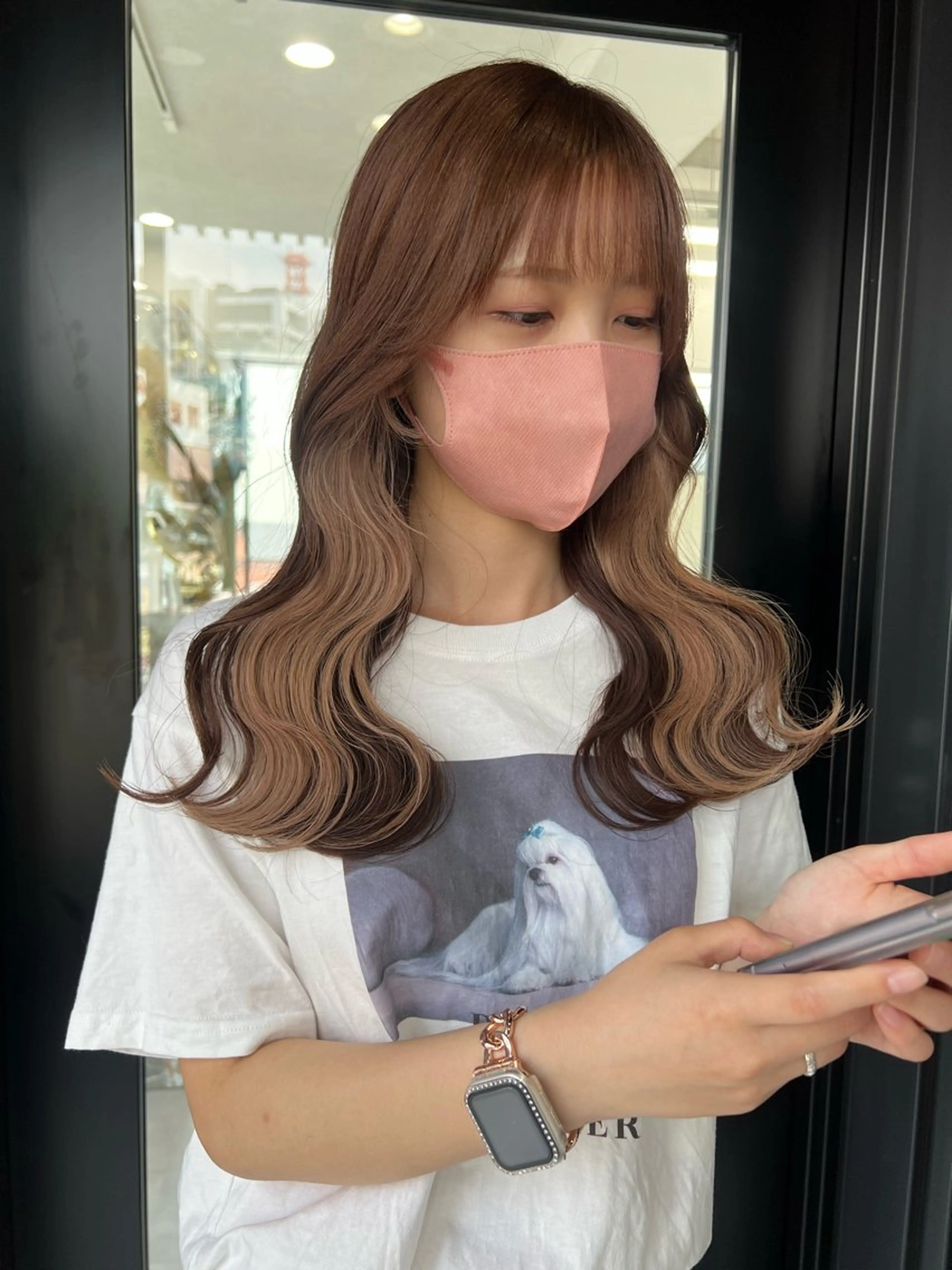 ミディアム 透明感カラー/ ゆずほのヘアスタイル