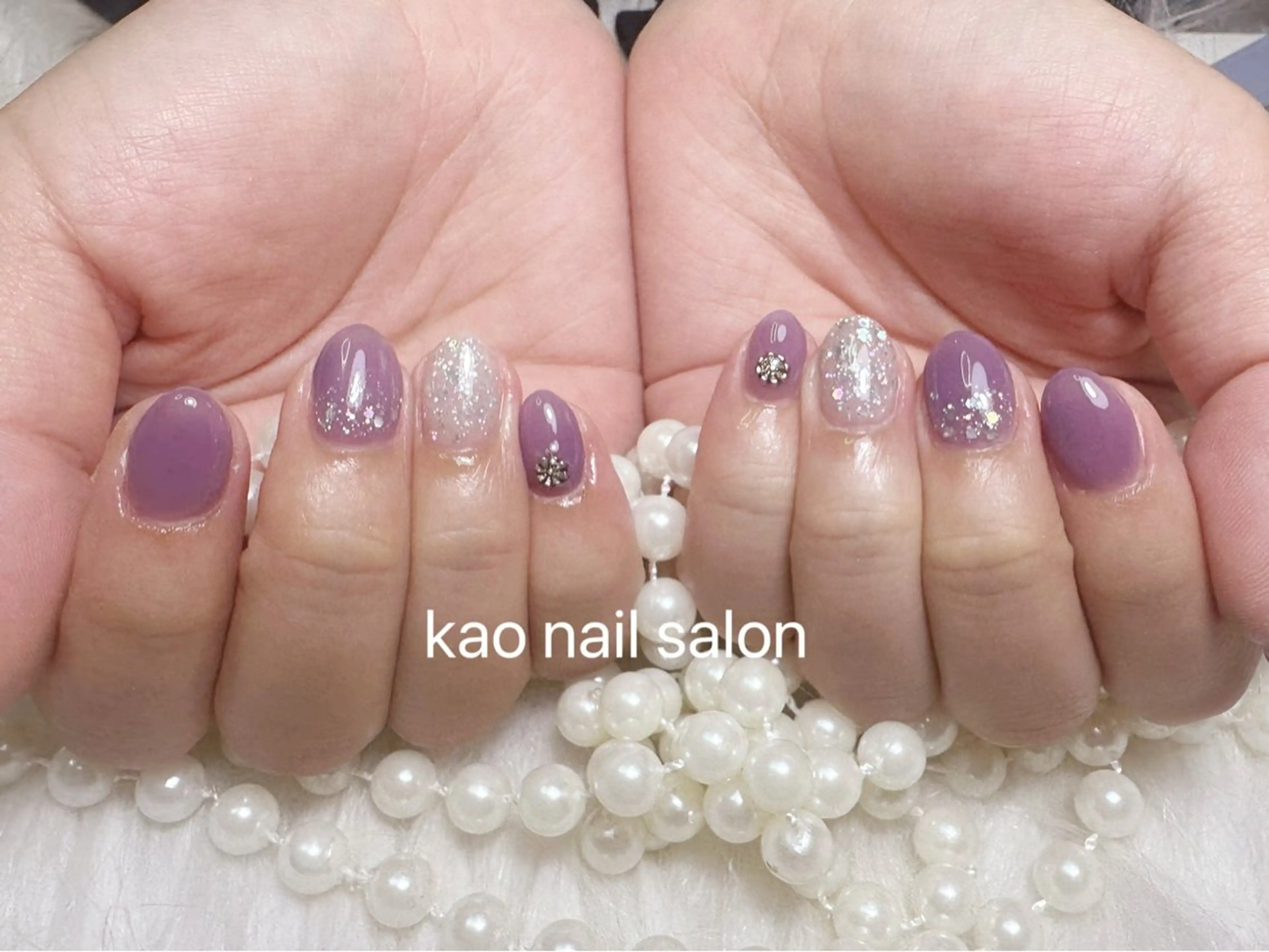 ネイル ハンドネイル kao nail マグネット/長さだしのネイルデザイン