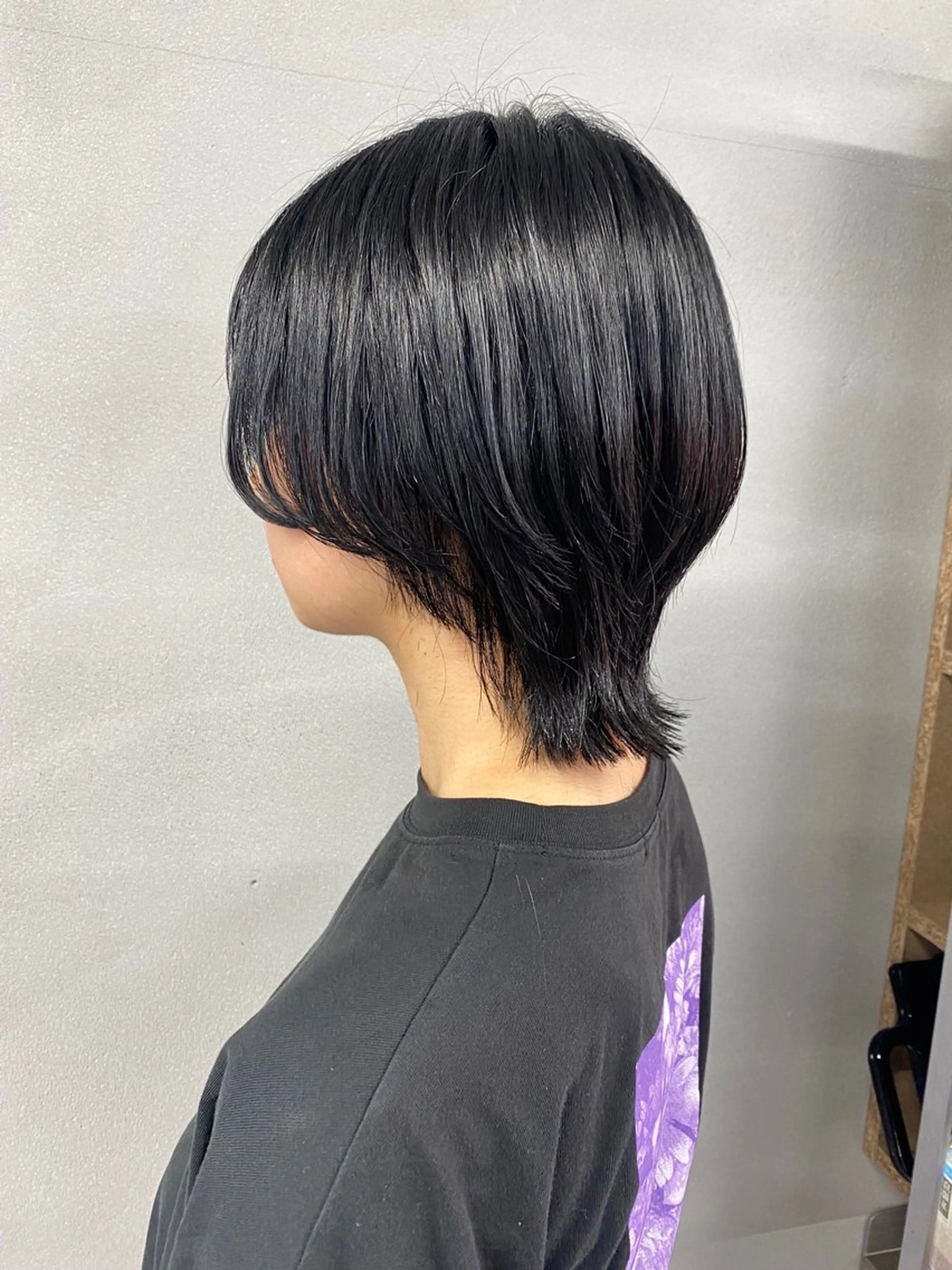 ミディアム ボブ 顔まわりレイヤー 顔周りカット レイヤーカット ウルフカット カット トリートメント 柏 デザインカラー/ レイヤー🐣シオリのヘアスタイル