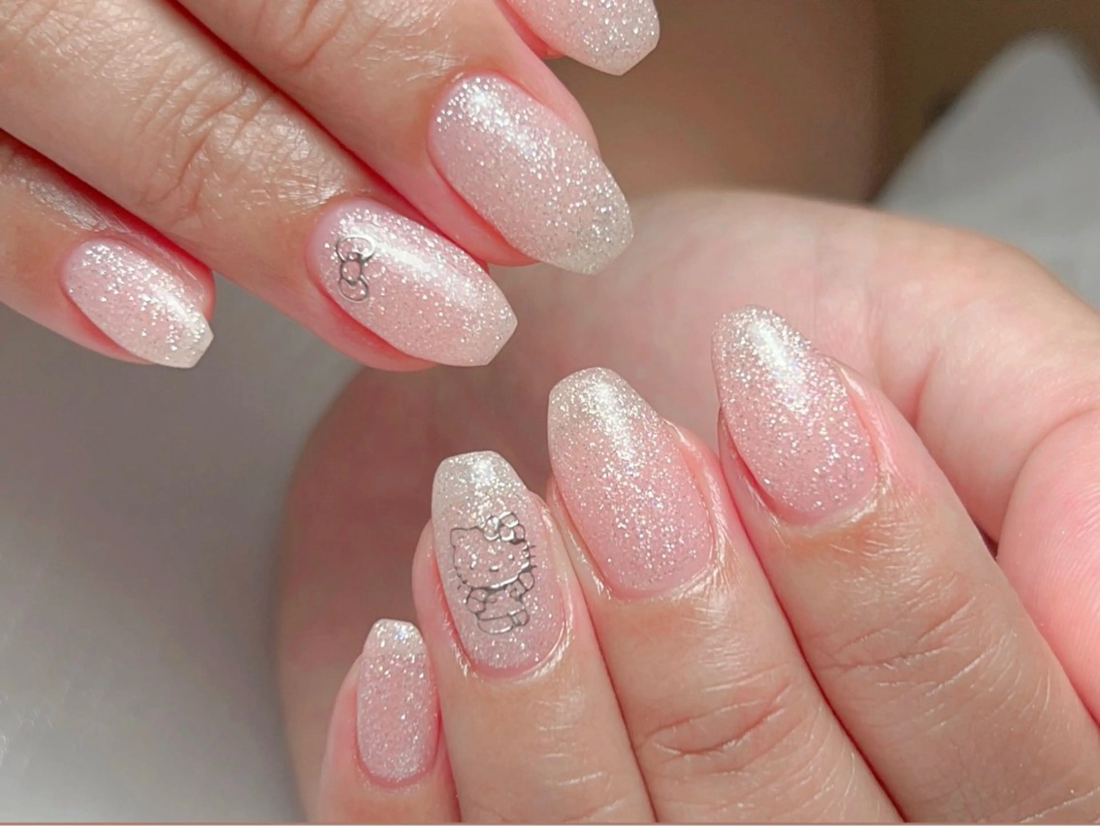 ネイル 韓国ネイル ラメ(グリッター) ハンドネイル Nail by EN 🪽Amiのネイルデザイン