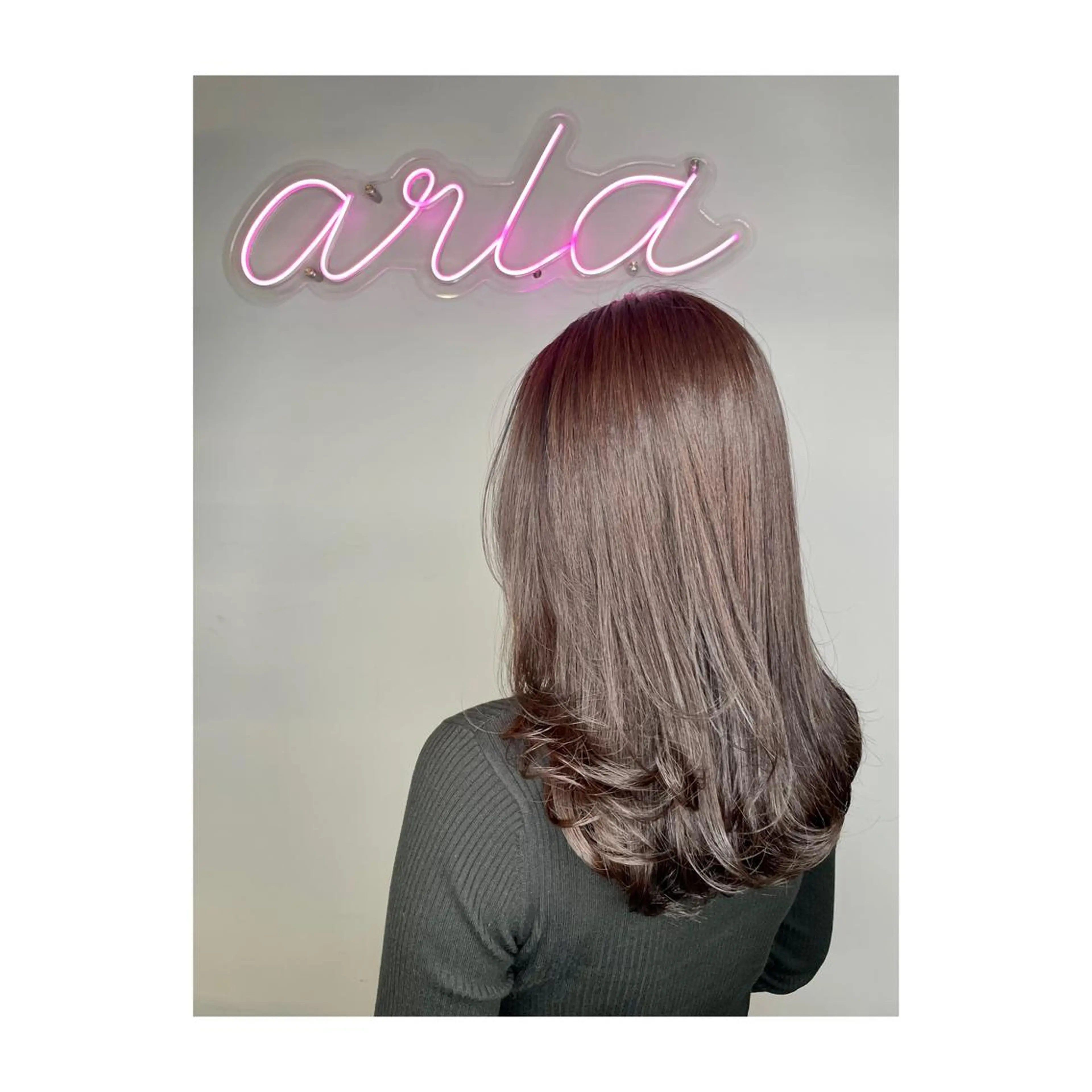 セミロング カラー ヘアアレンジ セミロングパーマ アディクシーカラー バレイヤージュ 黒髪 ブリーチ 二ヶ月綺麗なデザイン カット/星野六三四のヘアスタイル