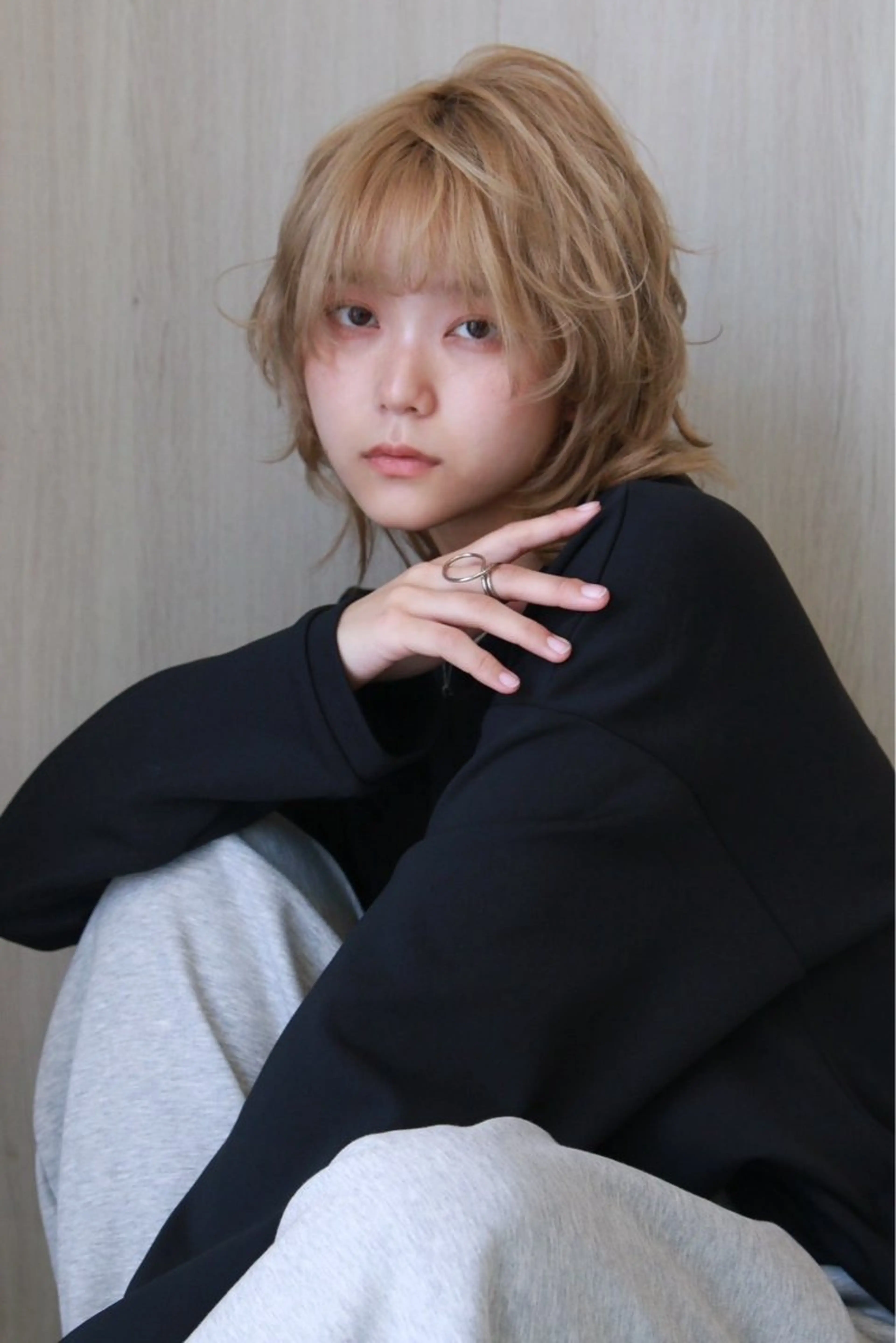 ミディアム カラー ハイトーンカラー ウルフカット ✨似合わせ特化美容師 WILL上村 拳吾のヘアスタイル