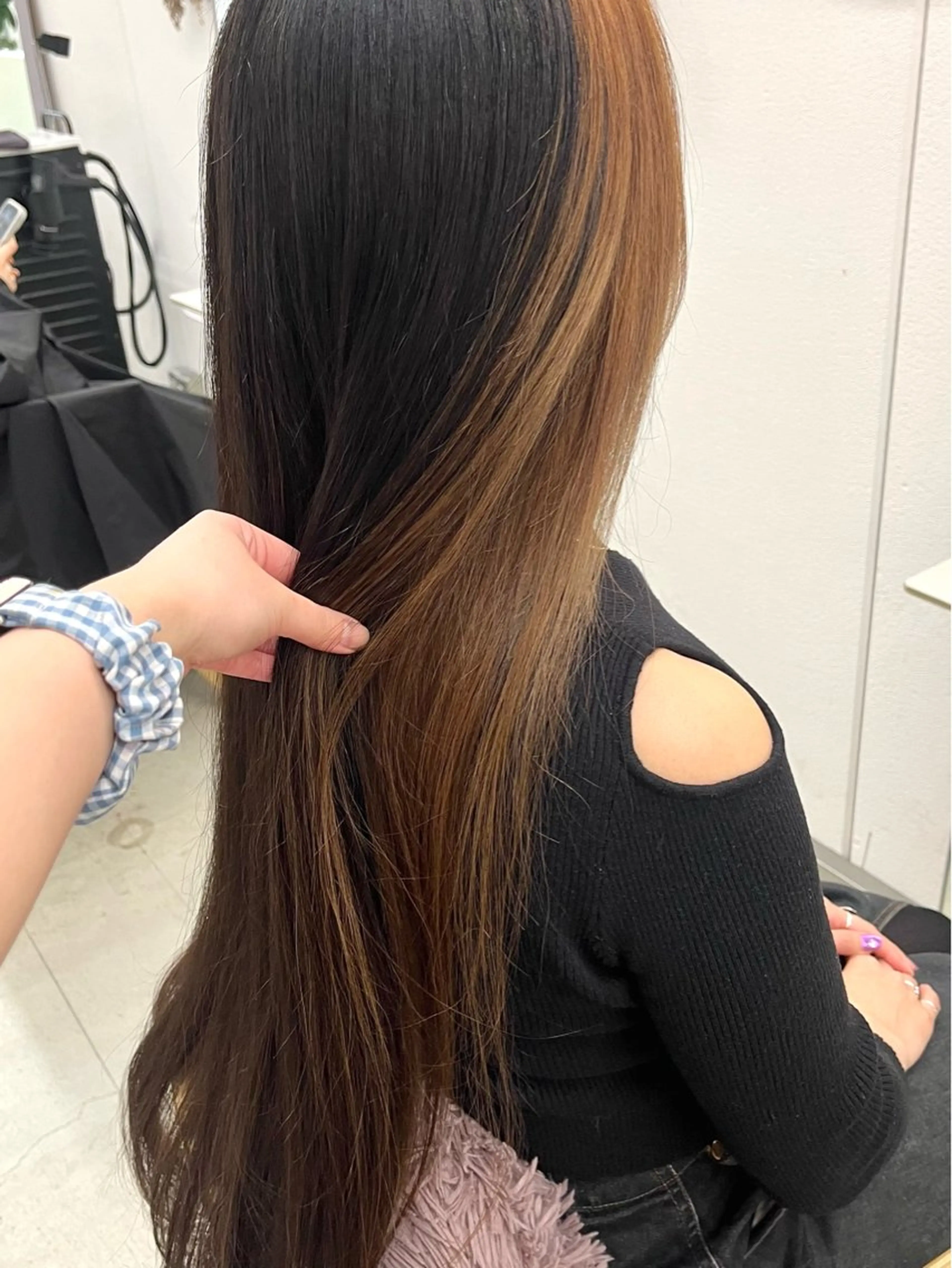 ロング カラー ヘアカラー トリートメント 🌼花屋併設🌼 木下奈々望のヘアスタイル